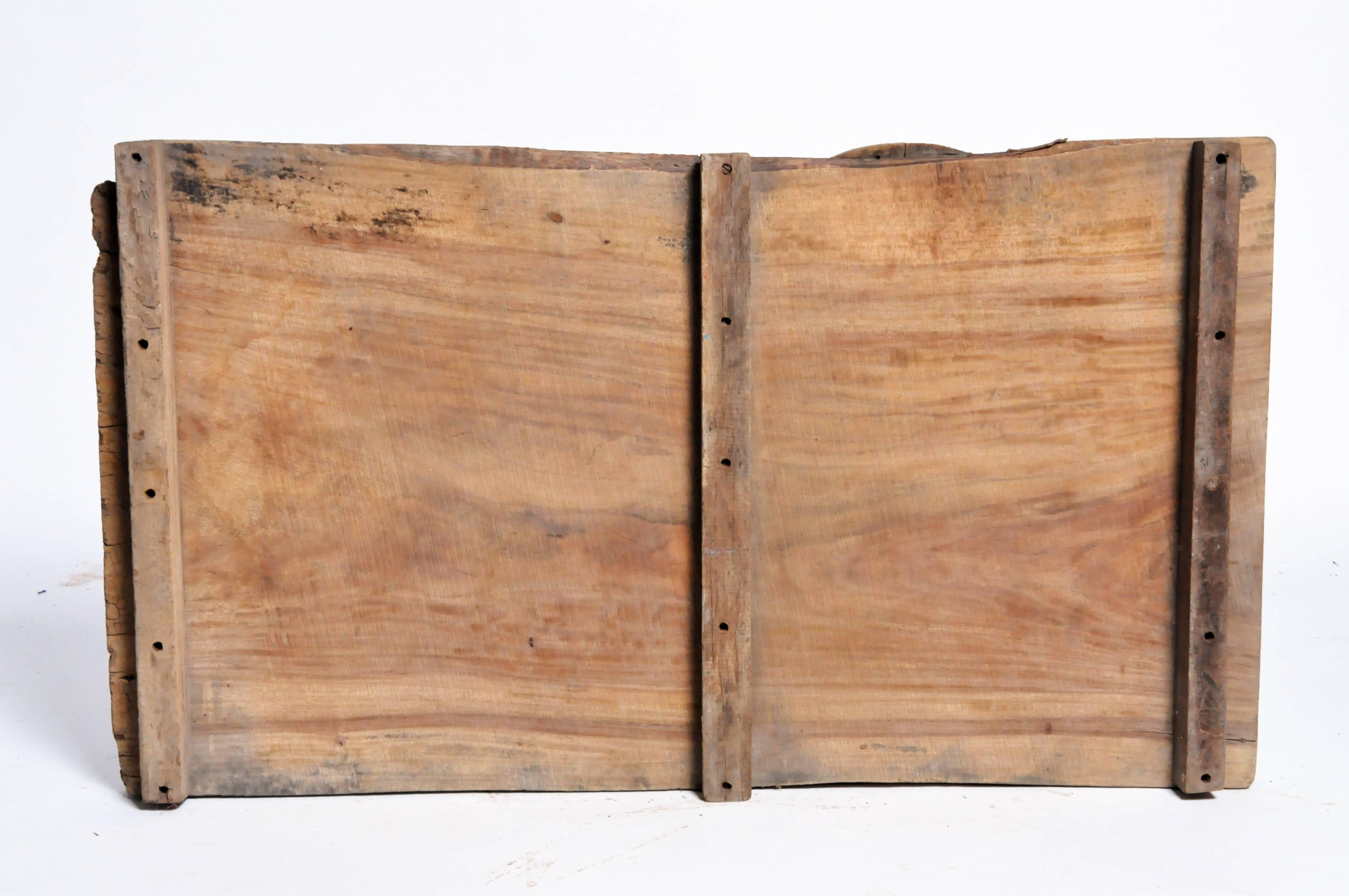 This wooden cement mold is from India and was made from softwood, circa 1960.
