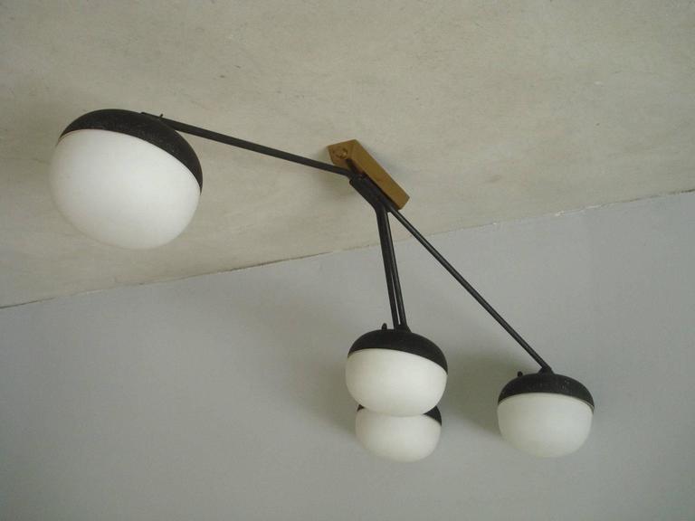 Rare Asymmetric Ceiling Or Wall Lamp By Maison Arlus