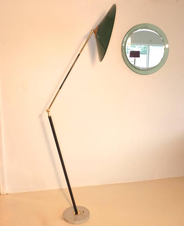 Articulating Floor Lamp By Stilux Milano For At 1stdibs Stilux Milano 1950s Floor Lamp With Distinctive Leaning Pole Long Articulating Arm Heavy Duty
