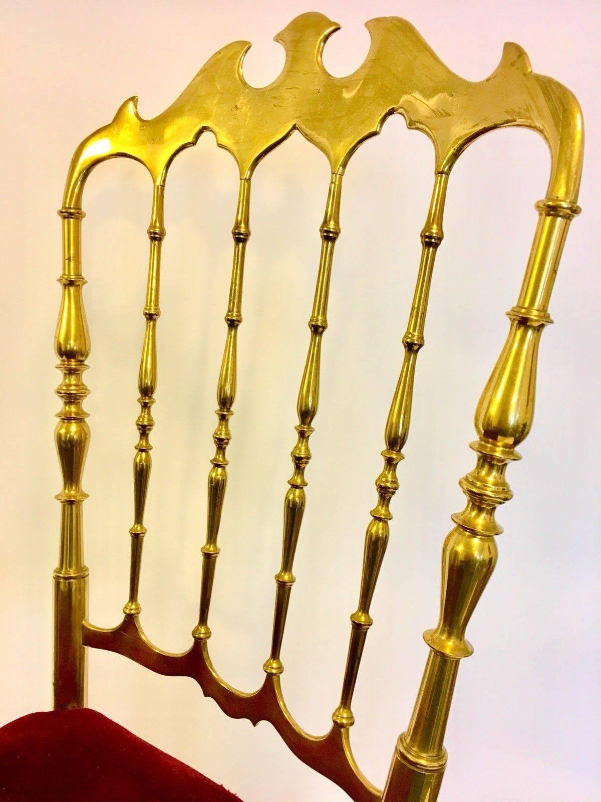 Mid-Century Modern Solid Brass Chiavari Chair