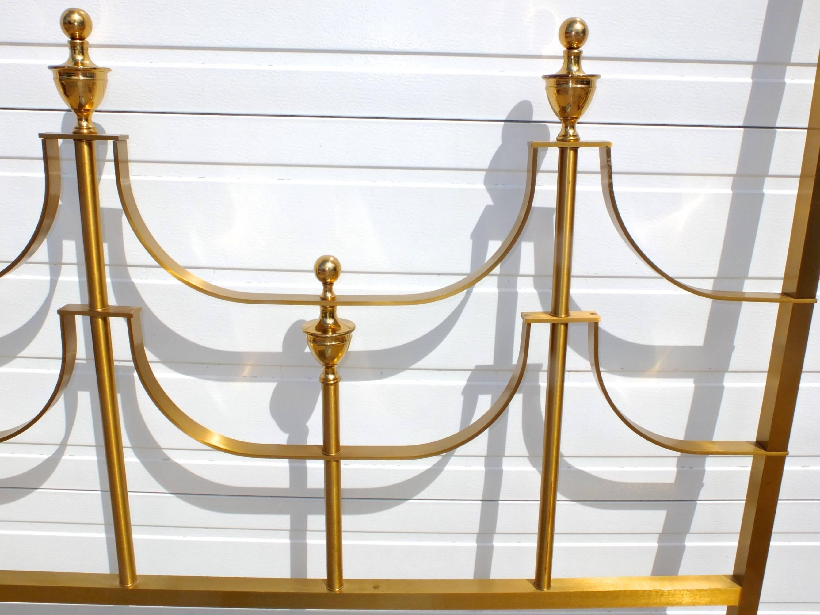 American Mastercraft King-Size Brass Headboard by Joseph Braswell and Inman Cook