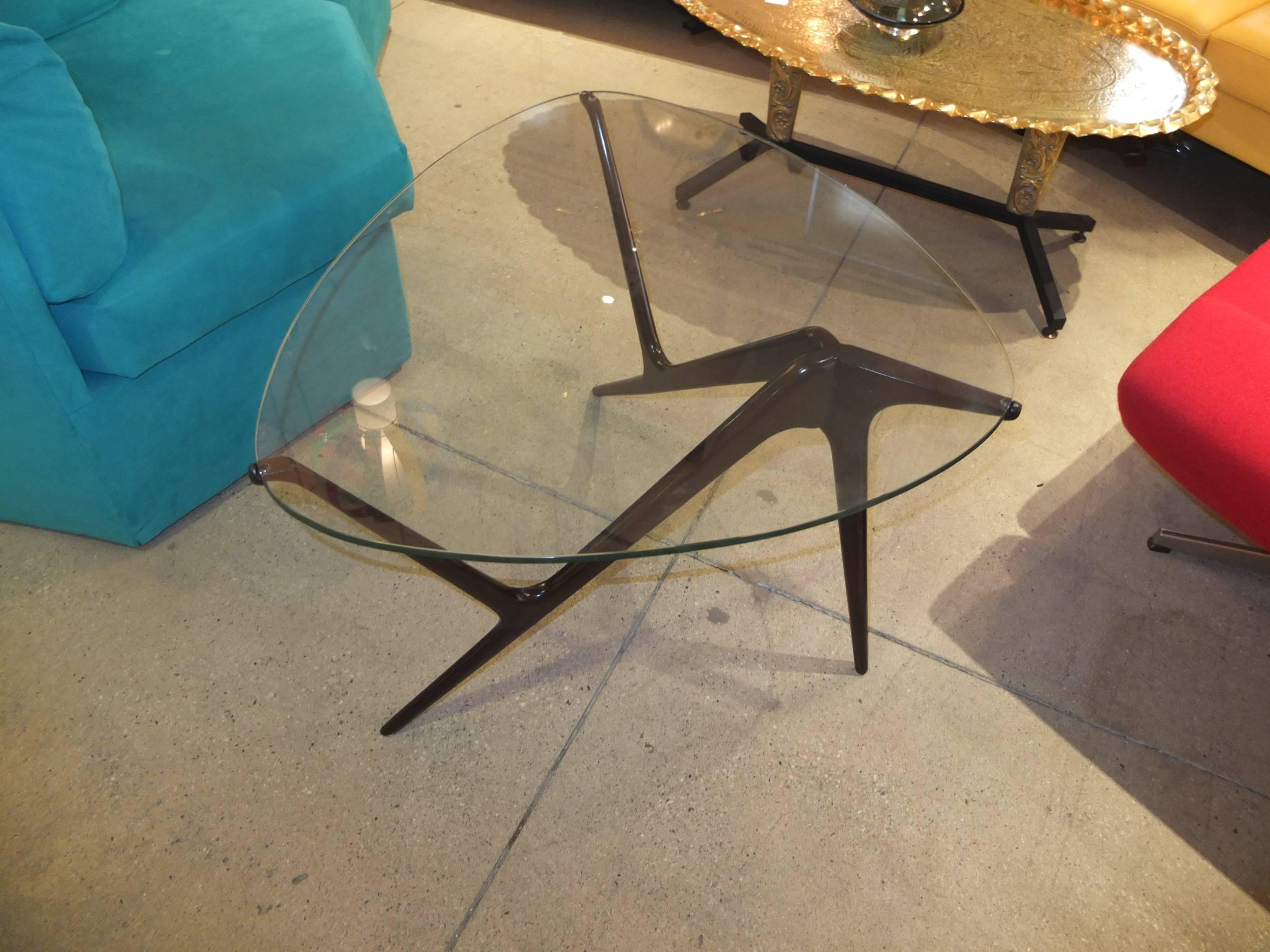 1950s Italian Occasional Table in the Style of Carlo Mollino For Sale 2