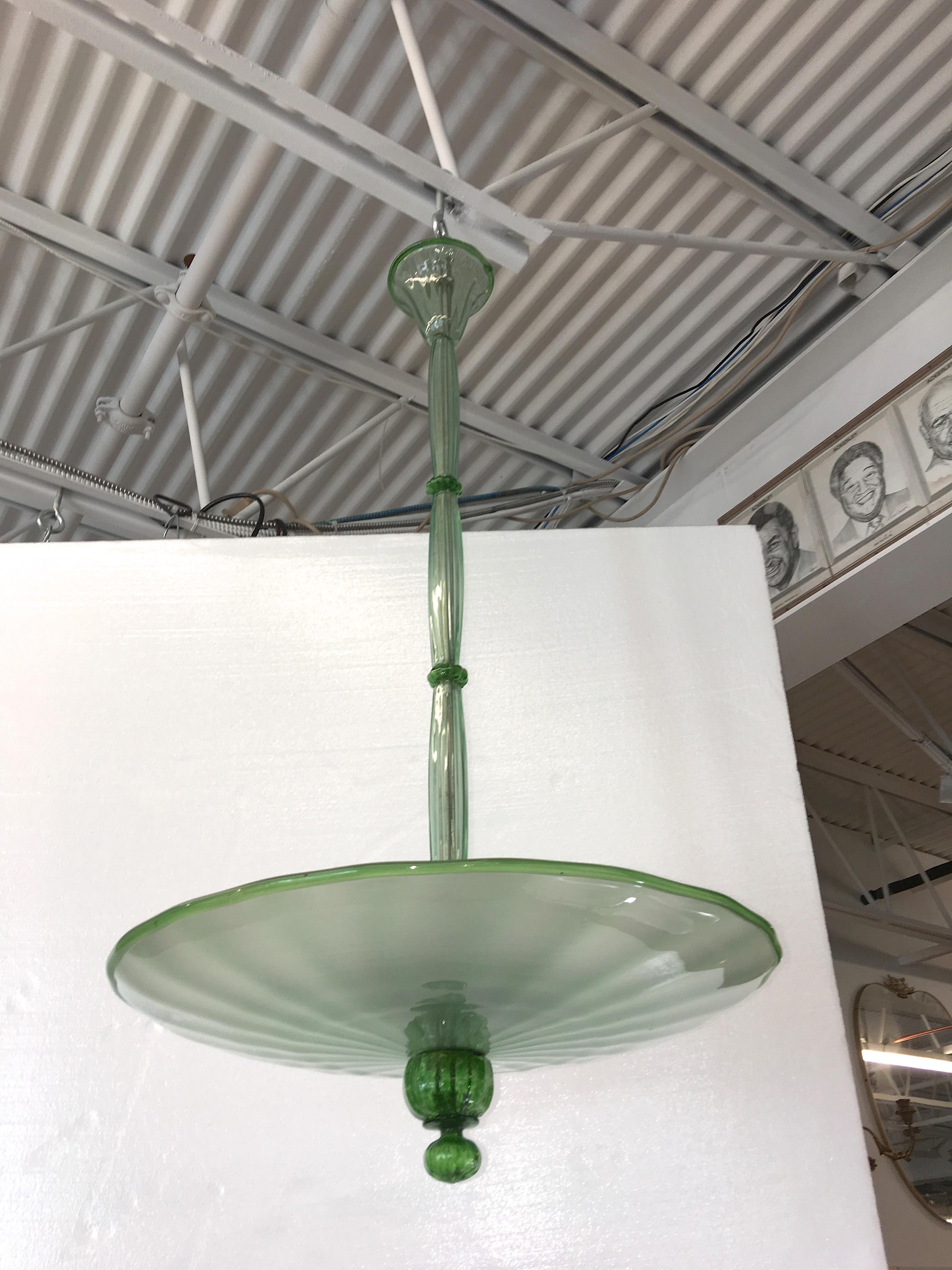 1960s Green Murano Glass Chandelier 5