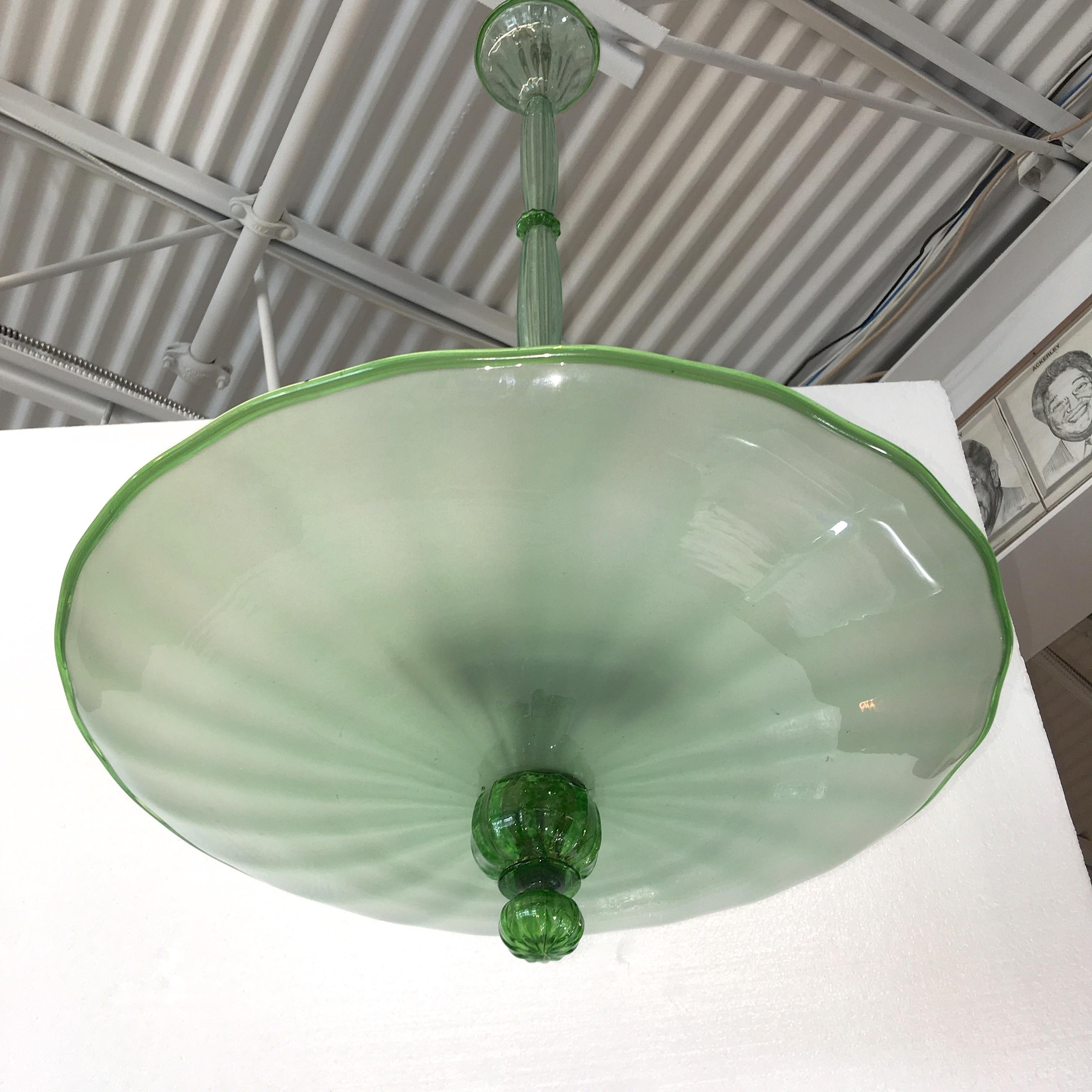 1960s Green Murano Glass Chandelier 6