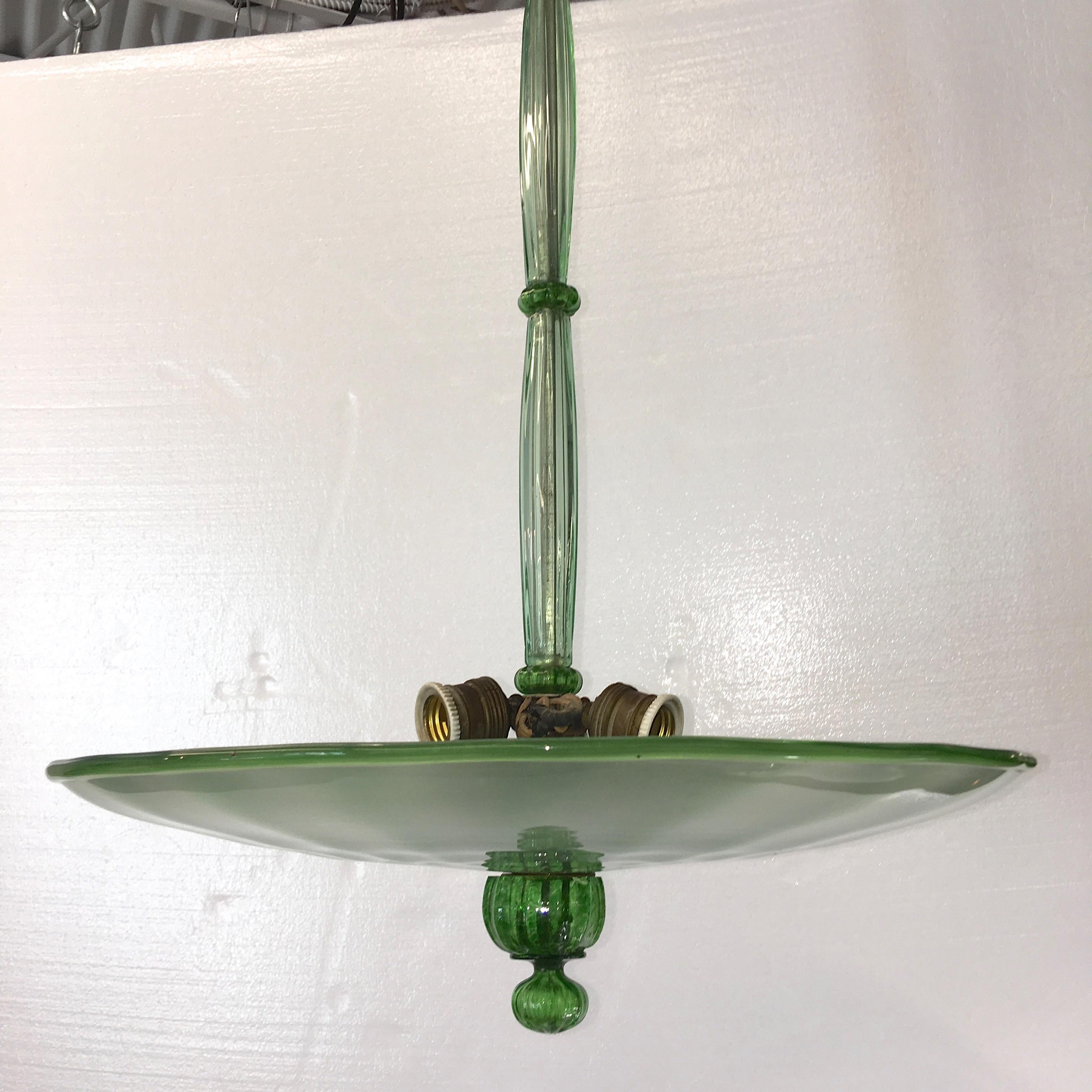 1960s Green Murano Glass Chandelier 7