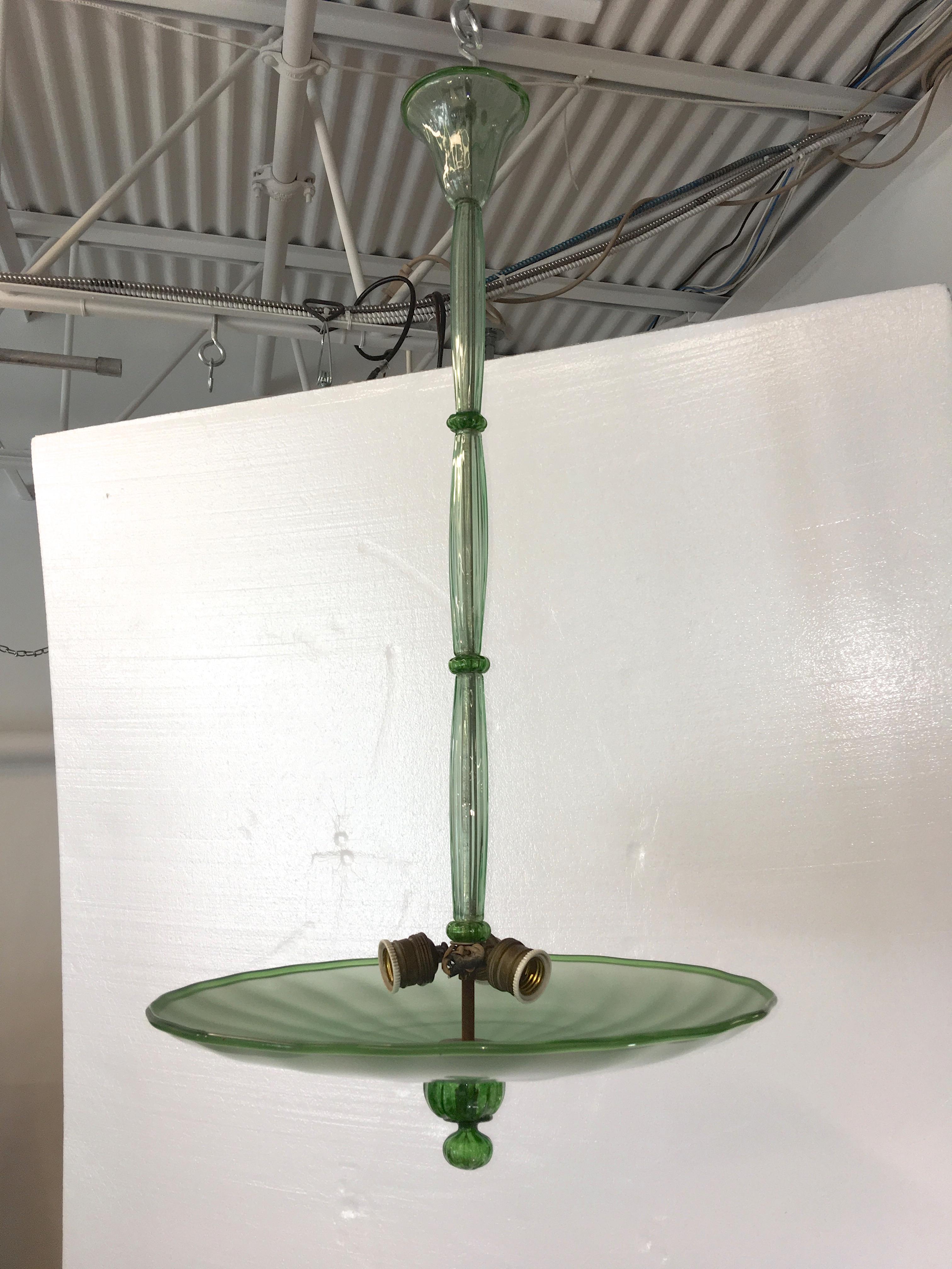 1960s Green Murano Glass Chandelier 8