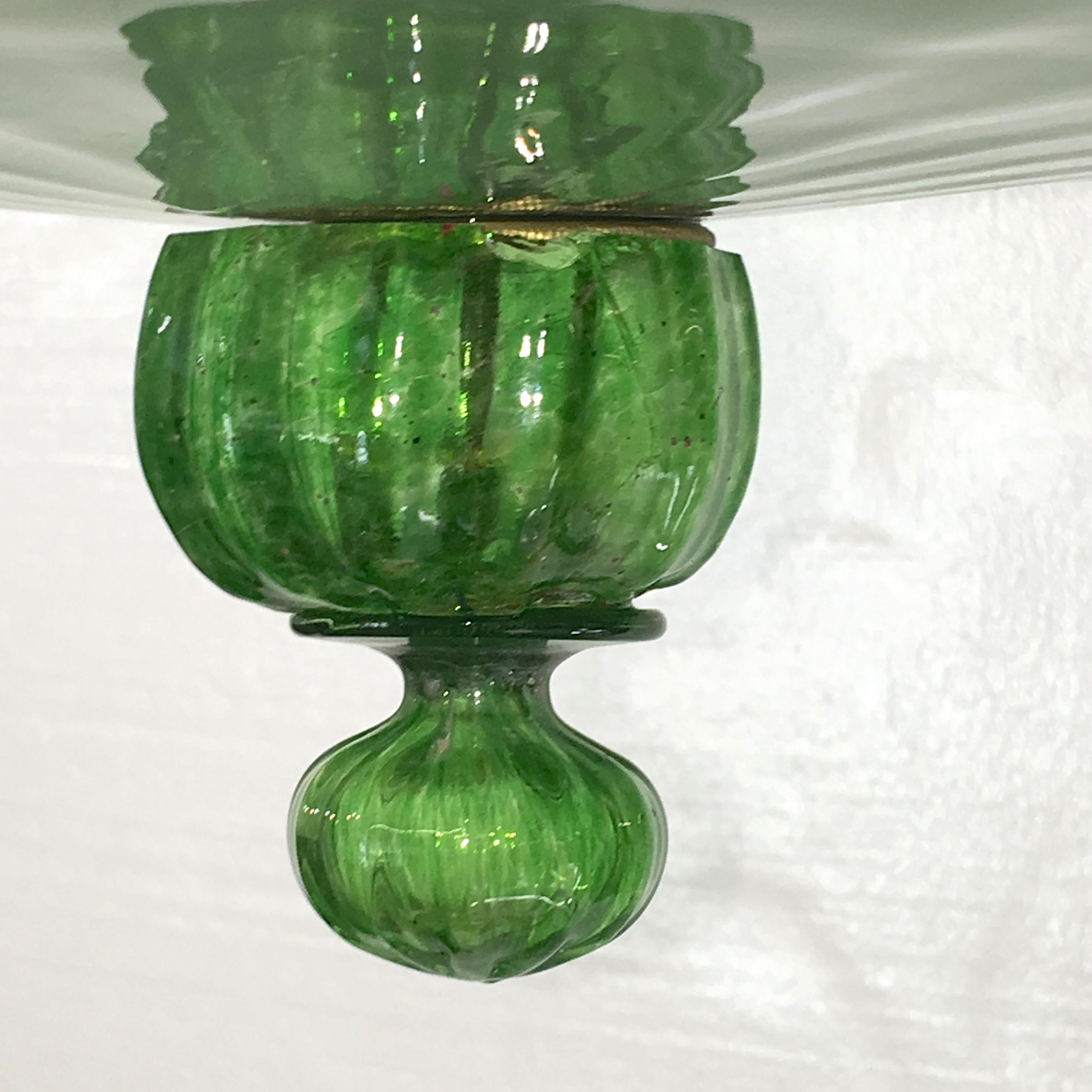 1960s Green Murano Glass Chandelier 9