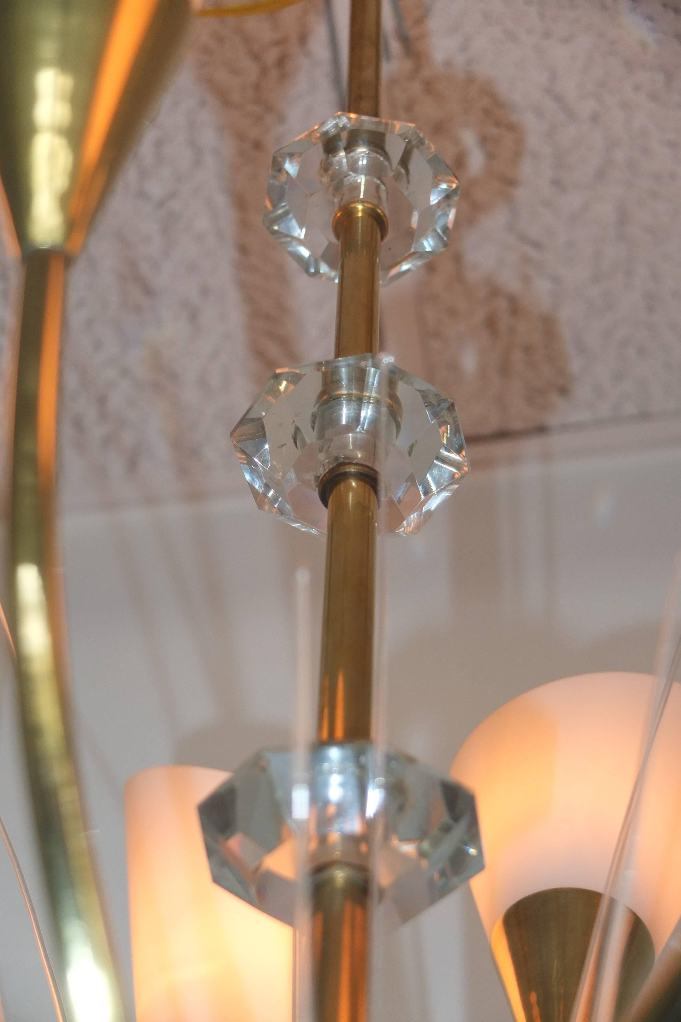 Mid-20th Century Maison Arlus Chandelier No. 305 For Sale