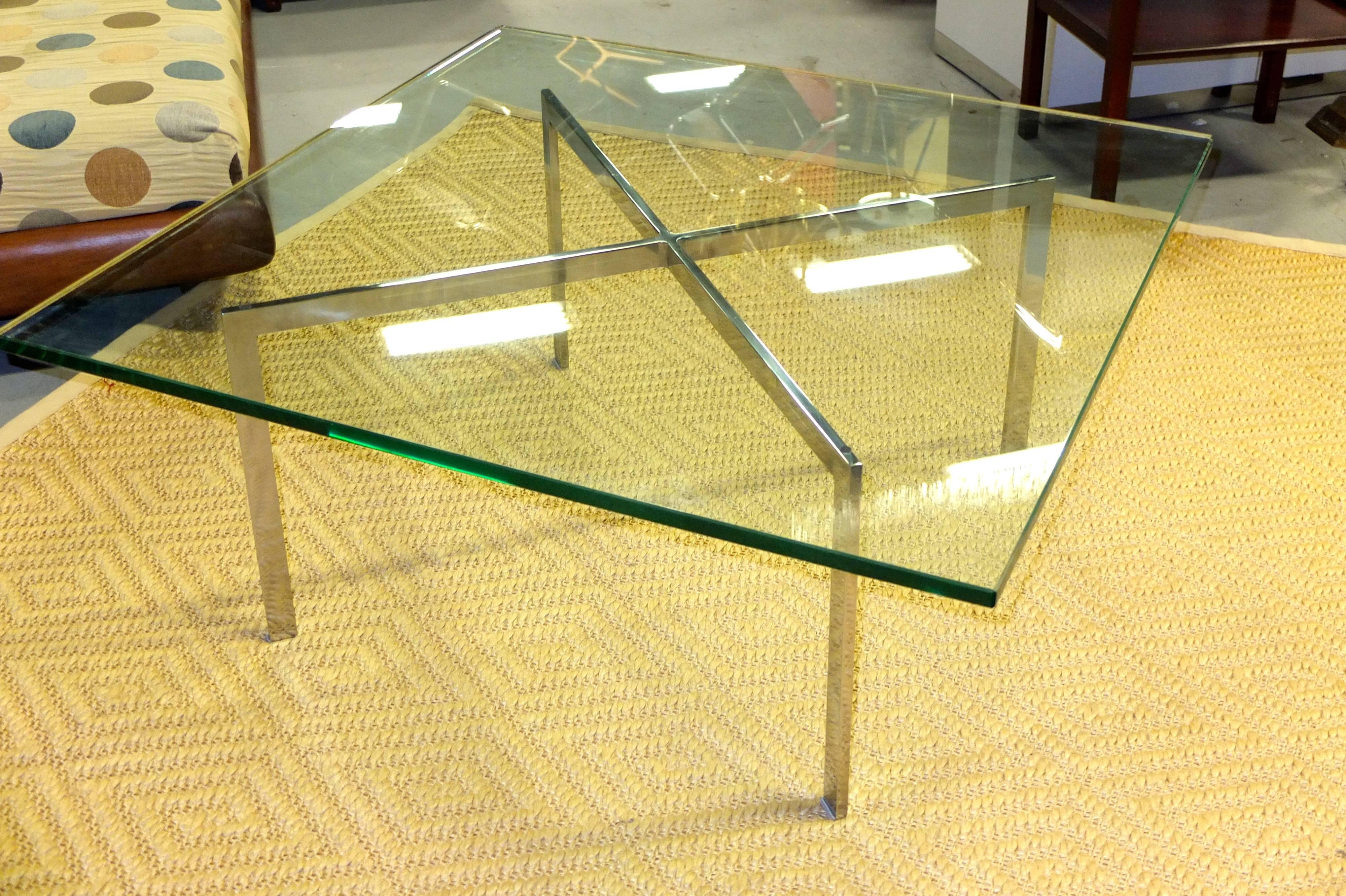 Mies van der Rohe Barcelona Table Polished Stainless KP Knoll 2