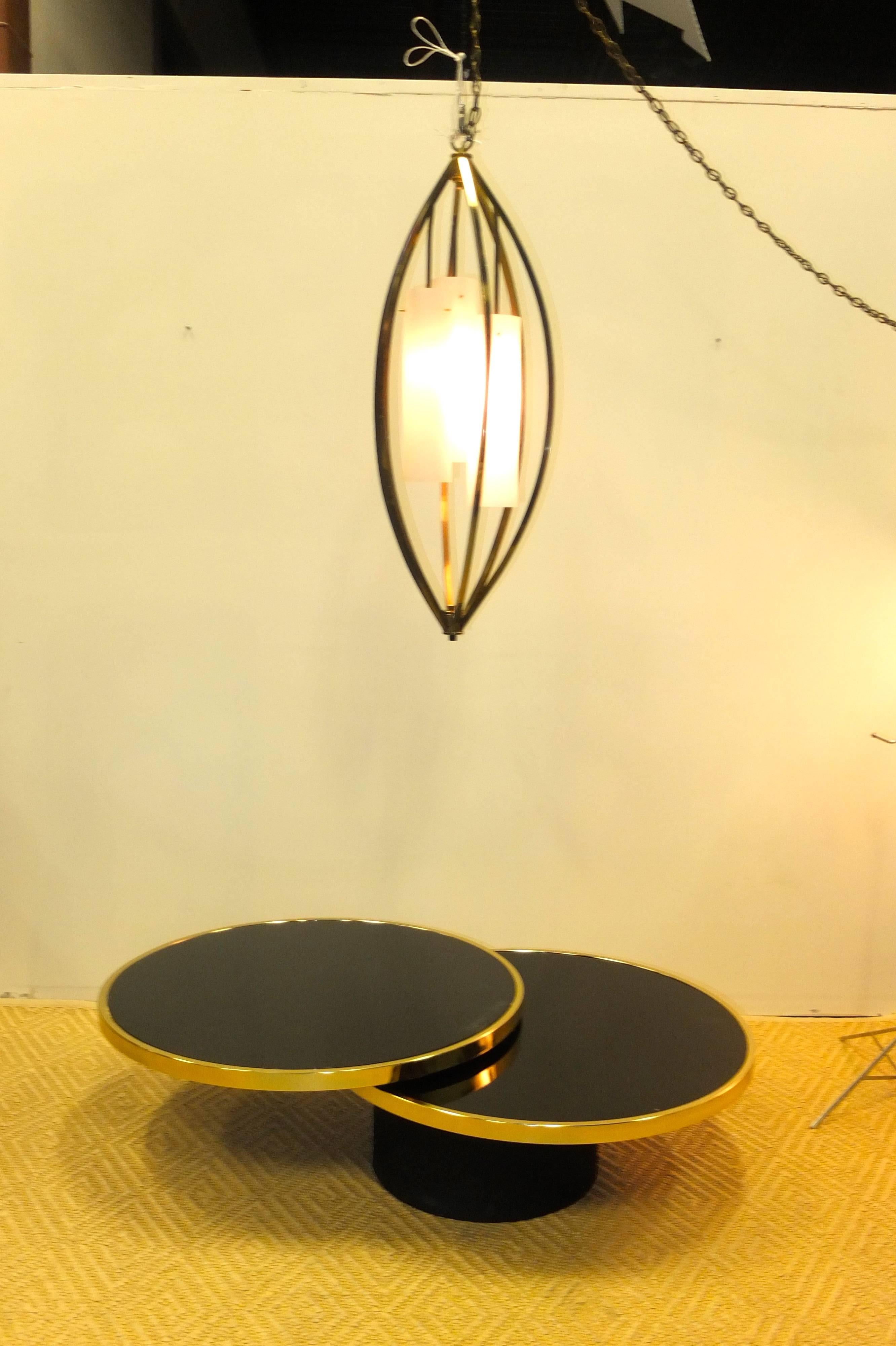 rotating glass coffee table