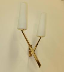 Royal Lumiere for Lunel Brass Y Form Wall Sconce