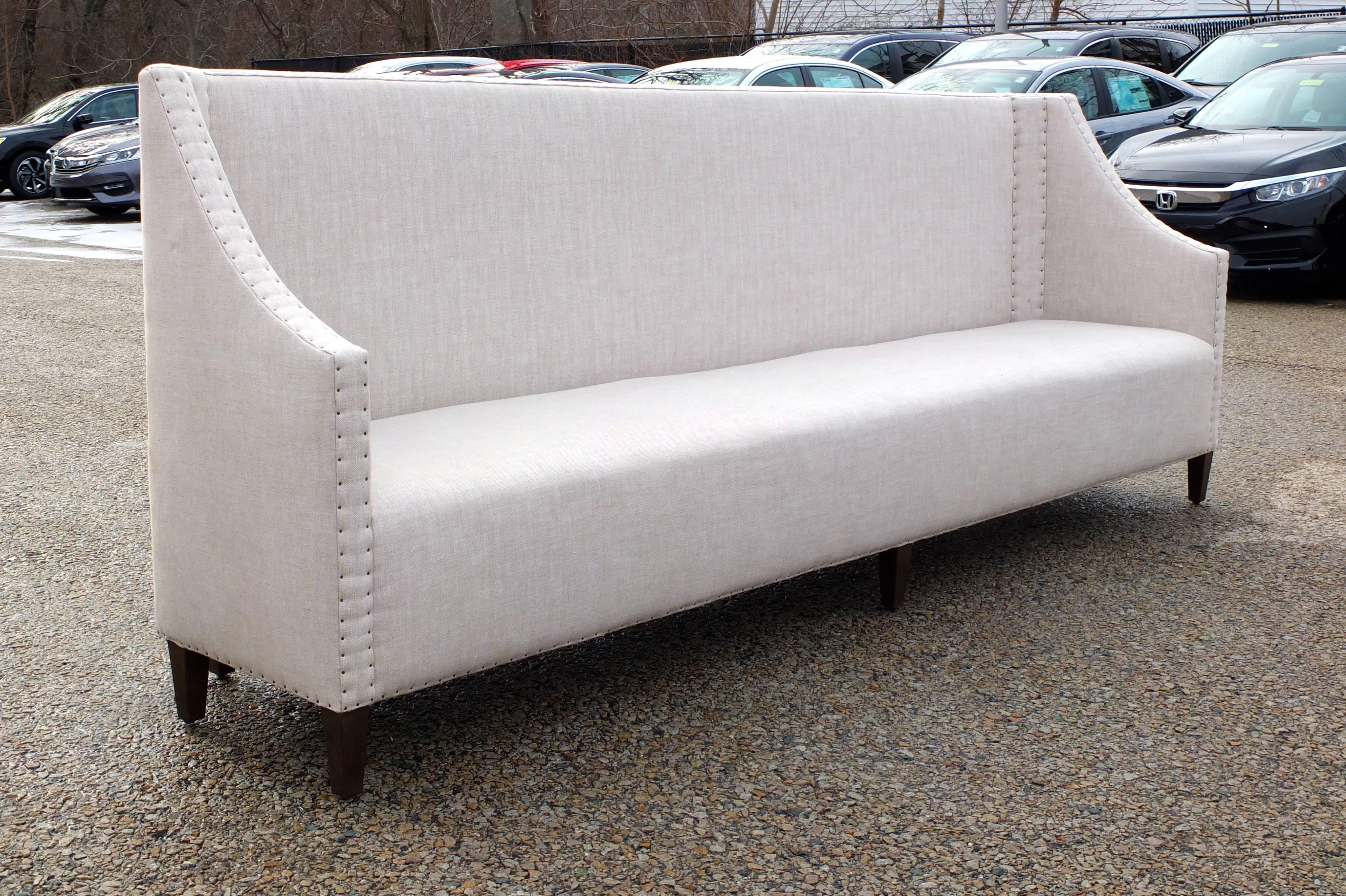 Contemporary Upholstered High Back Banquette