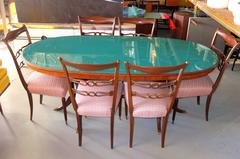 Set of Six 1950's Italian Dining Chairs