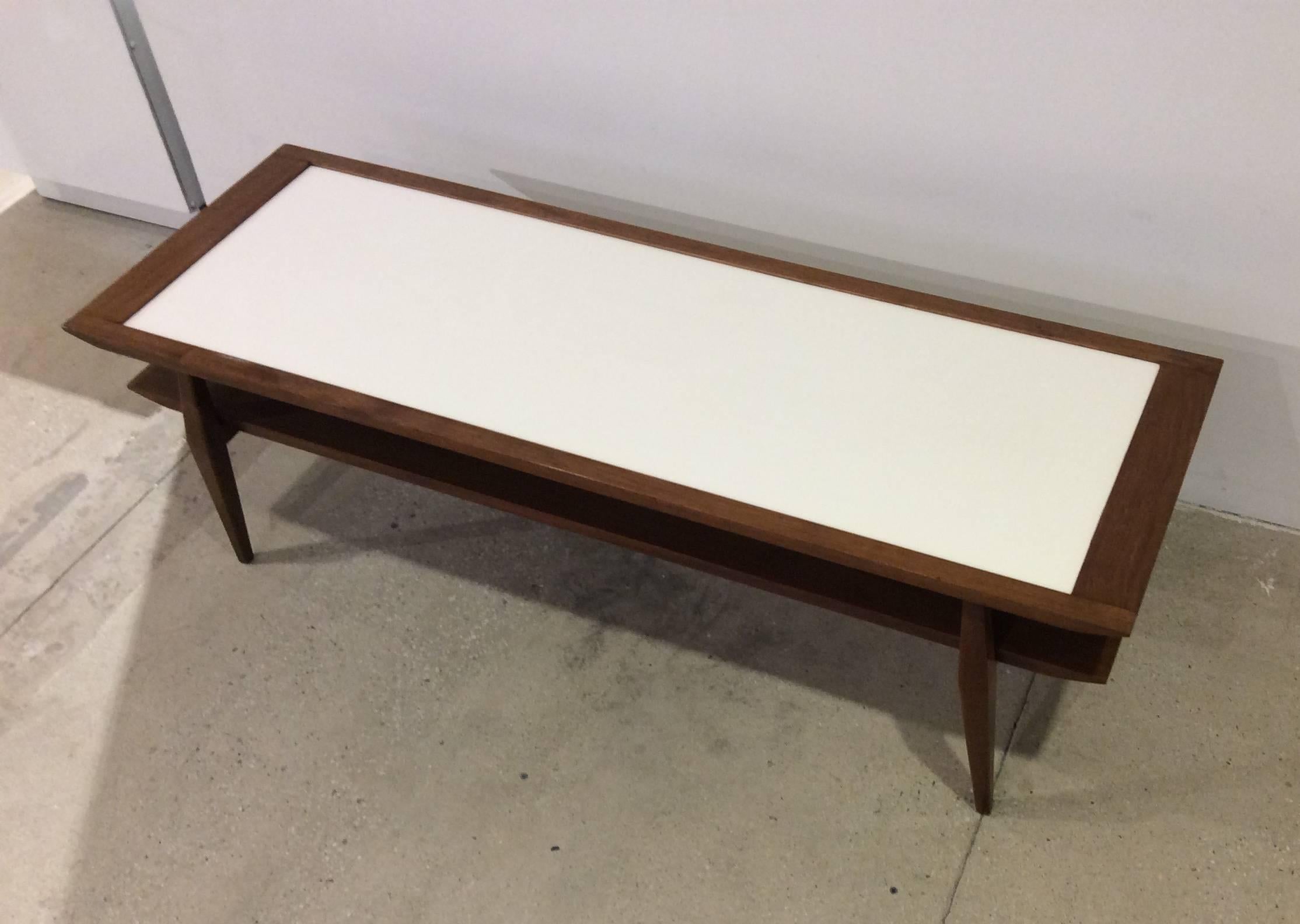 Documented Gio Ponti for M. Singer & Son's Bi-Level Cocktail Table In Good Condition For Sale In Hanover, MA