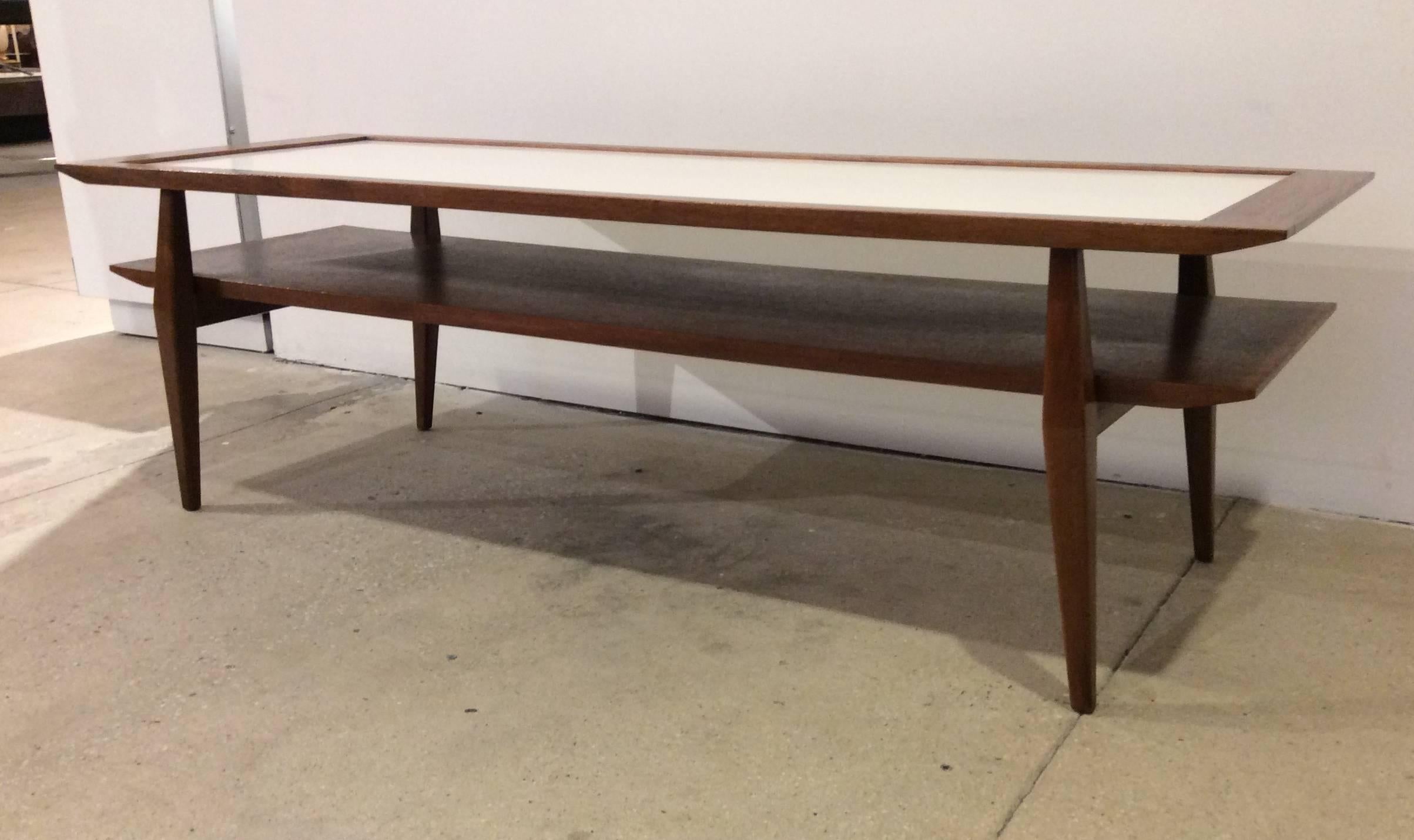Mid-20th Century Documented Gio Ponti for M. Singer & Son's Bi-Level Cocktail Table For Sale