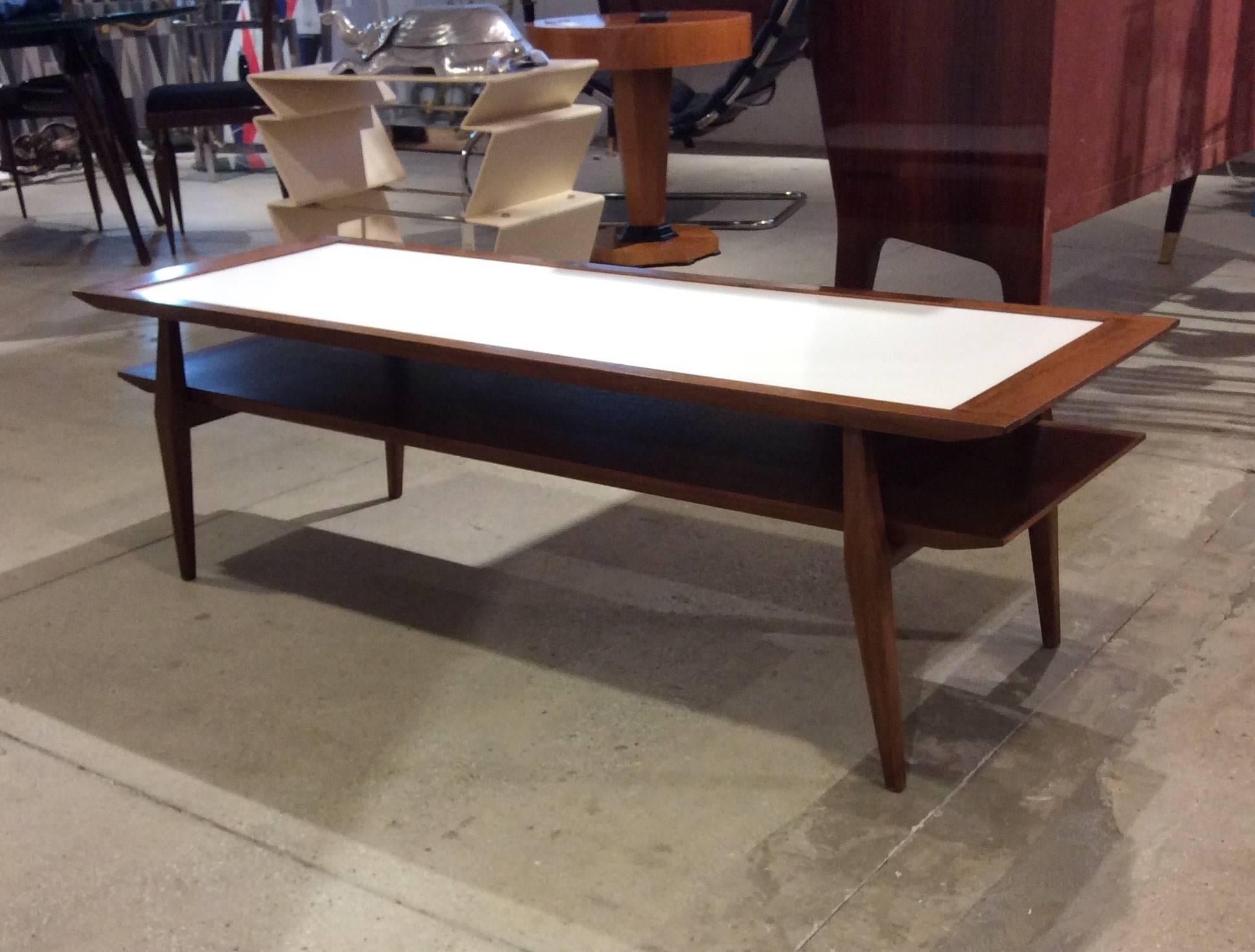 Documented Gio Ponti for M. Singer & Son's Bi-Level Cocktail Table For Sale 2