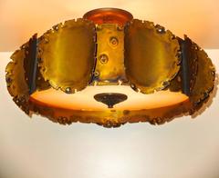 Ensemble de trois plafonniers par Tom Greene pour Feldman Lighting