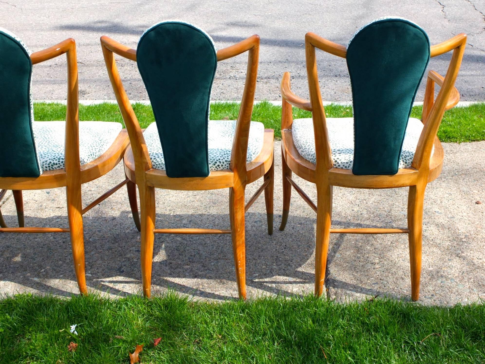 Set of Eight 1950s Dining Chairs by Adolfo Genovese 2