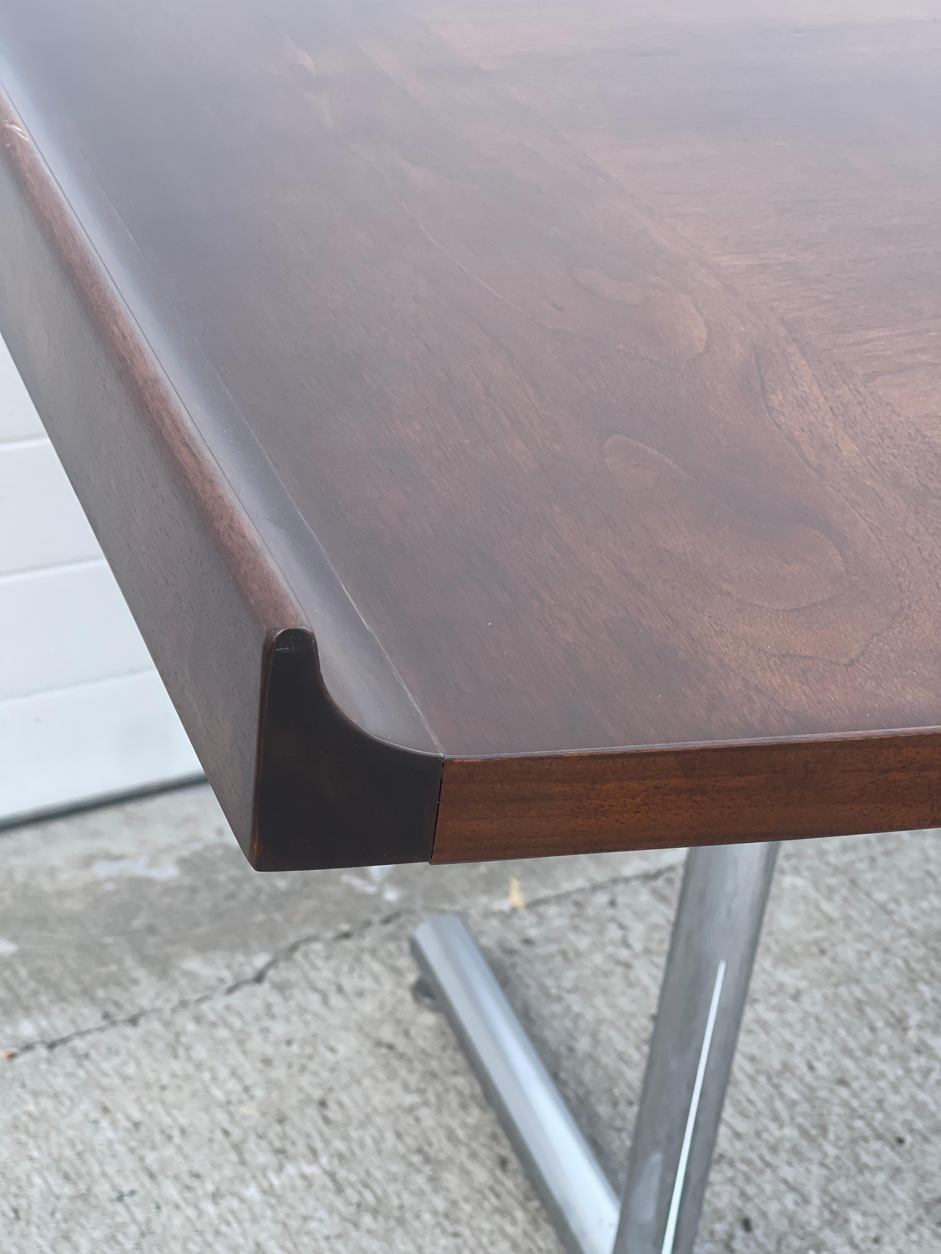 Harvey Probber Curved Walnut Desk For Sale 2