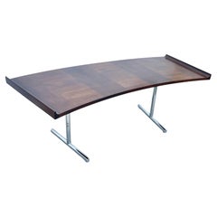Harvey Probber Curved Walnut Desk