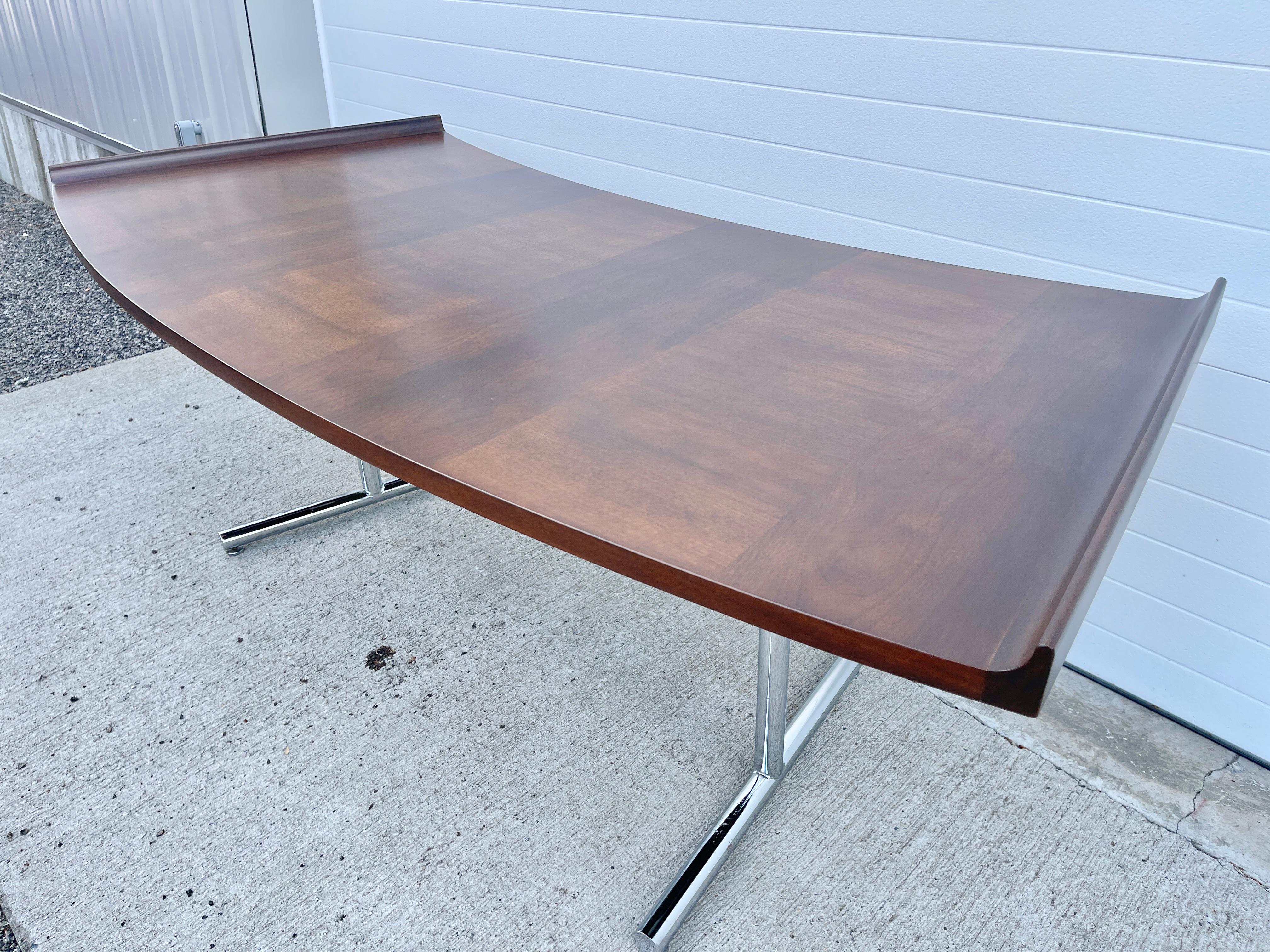 Harvey Probber Curved Walnut Desk For Sale 5