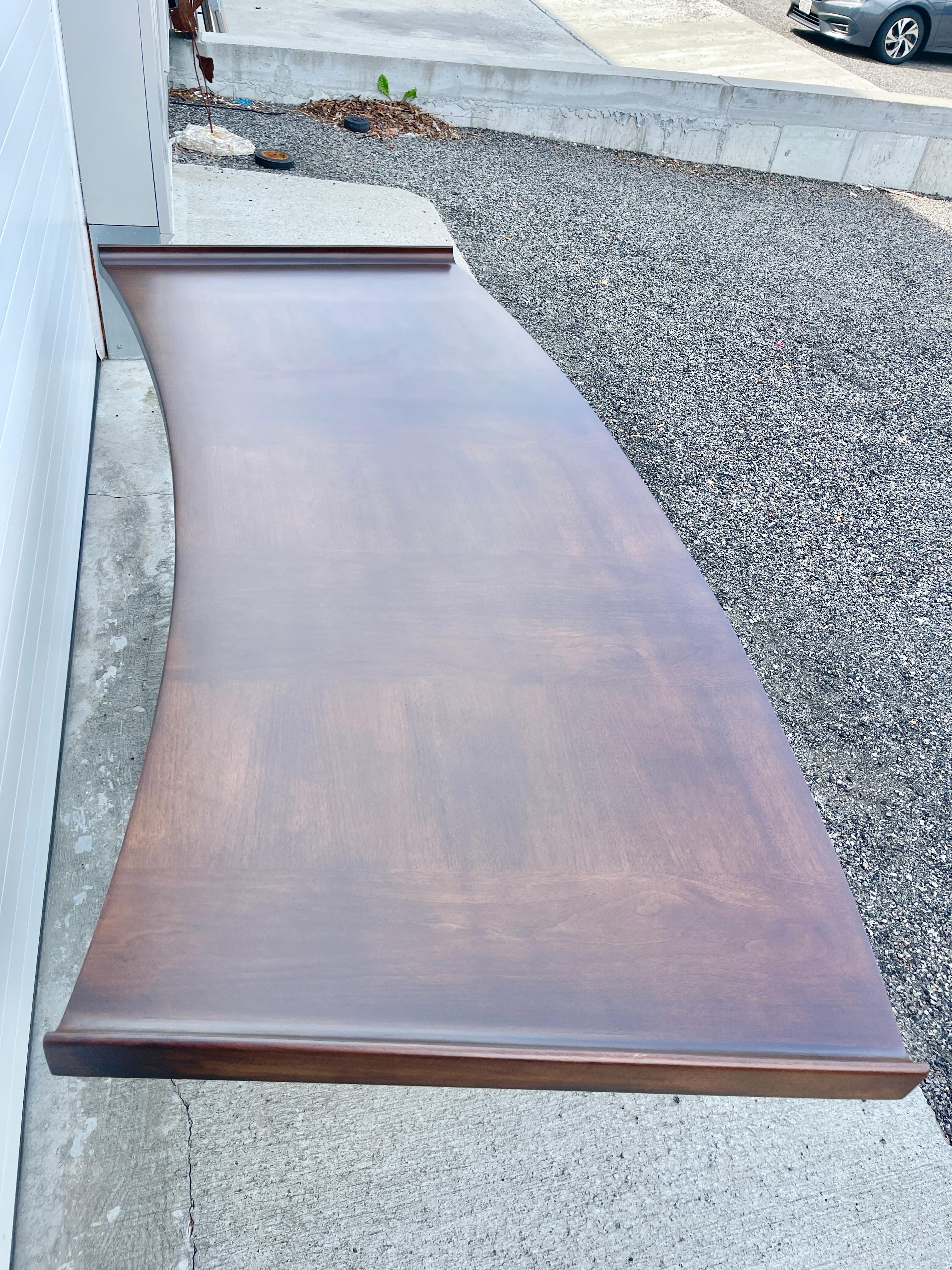 Harvey Probber Curved Walnut Desk For Sale 6