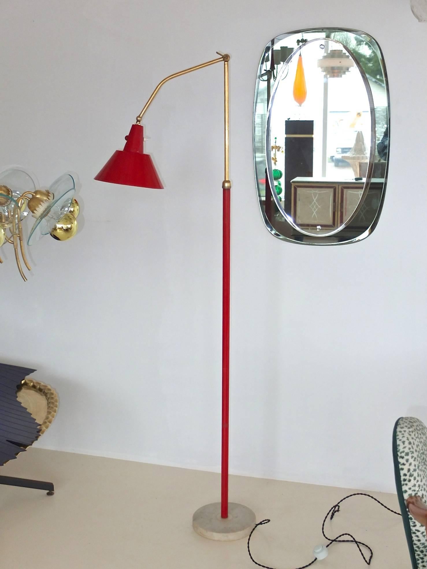 Mid-Century Modern 1950s Italian Articulating and Extending Floor Lamp