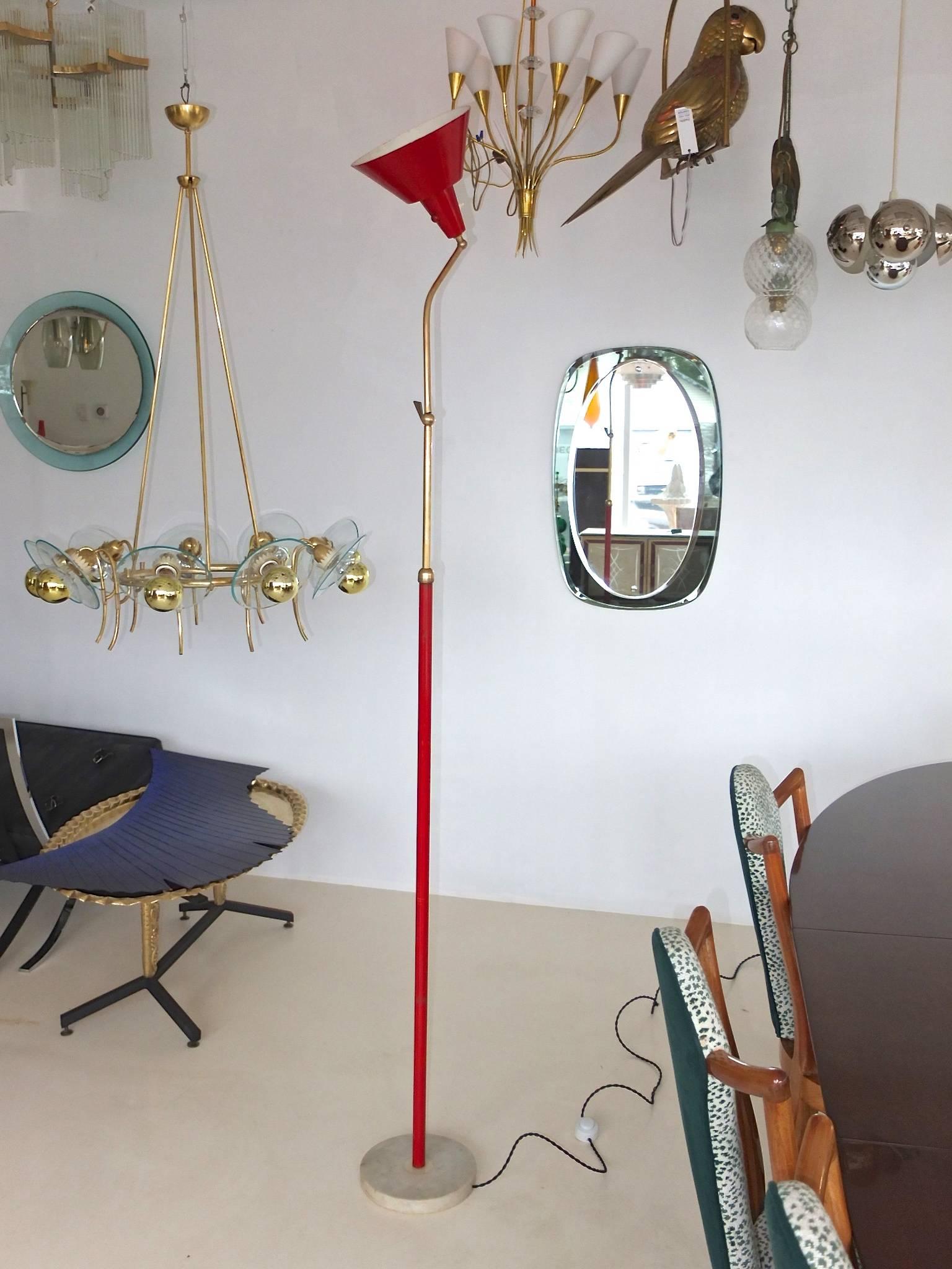 Mid-20th Century 1950s Italian Articulating and Extending Floor Lamp