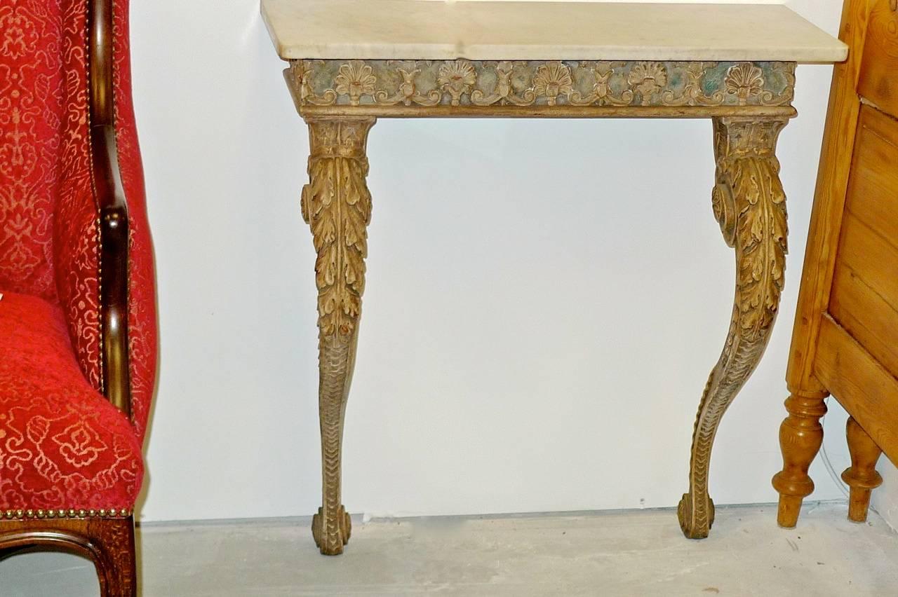 Italian Pair of 19th C Venetian Console Tables