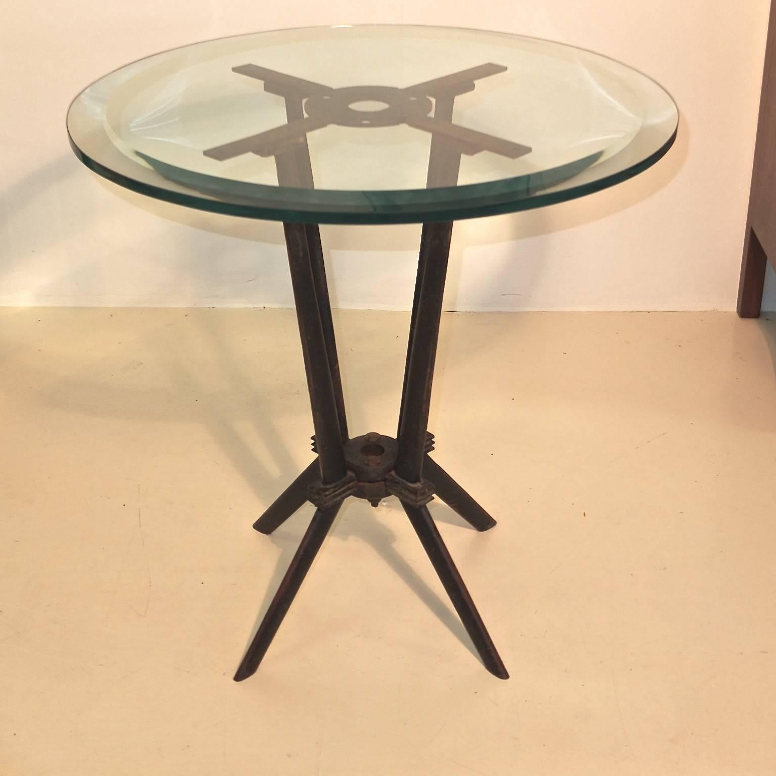 French 1930s bistro table base shown with a 28