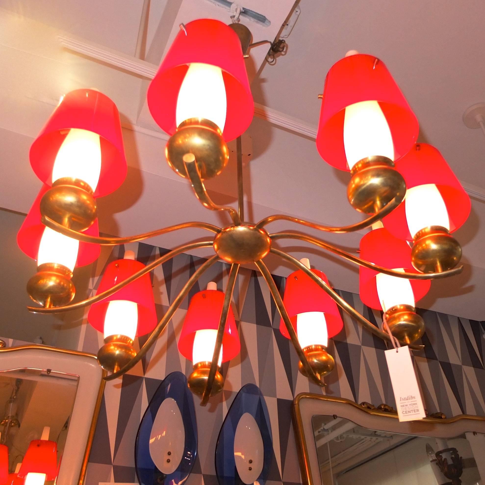 Angelo Lelii for Arredoluce Chandelier Model #12611 For Sale 5