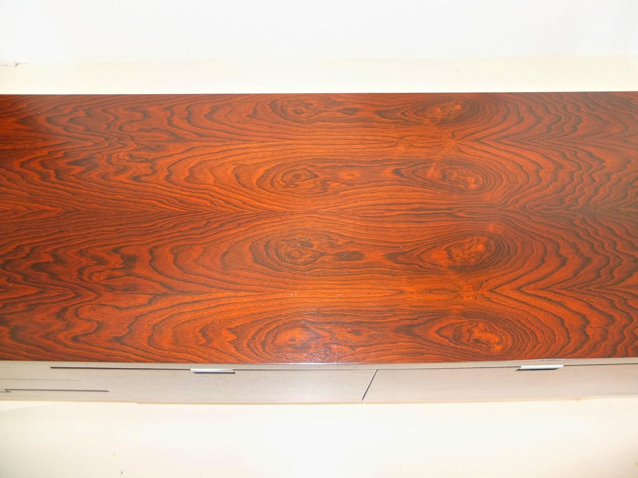 Dunbar Rosewood and Chrome Executive Credenza by Roger Sprunger 3