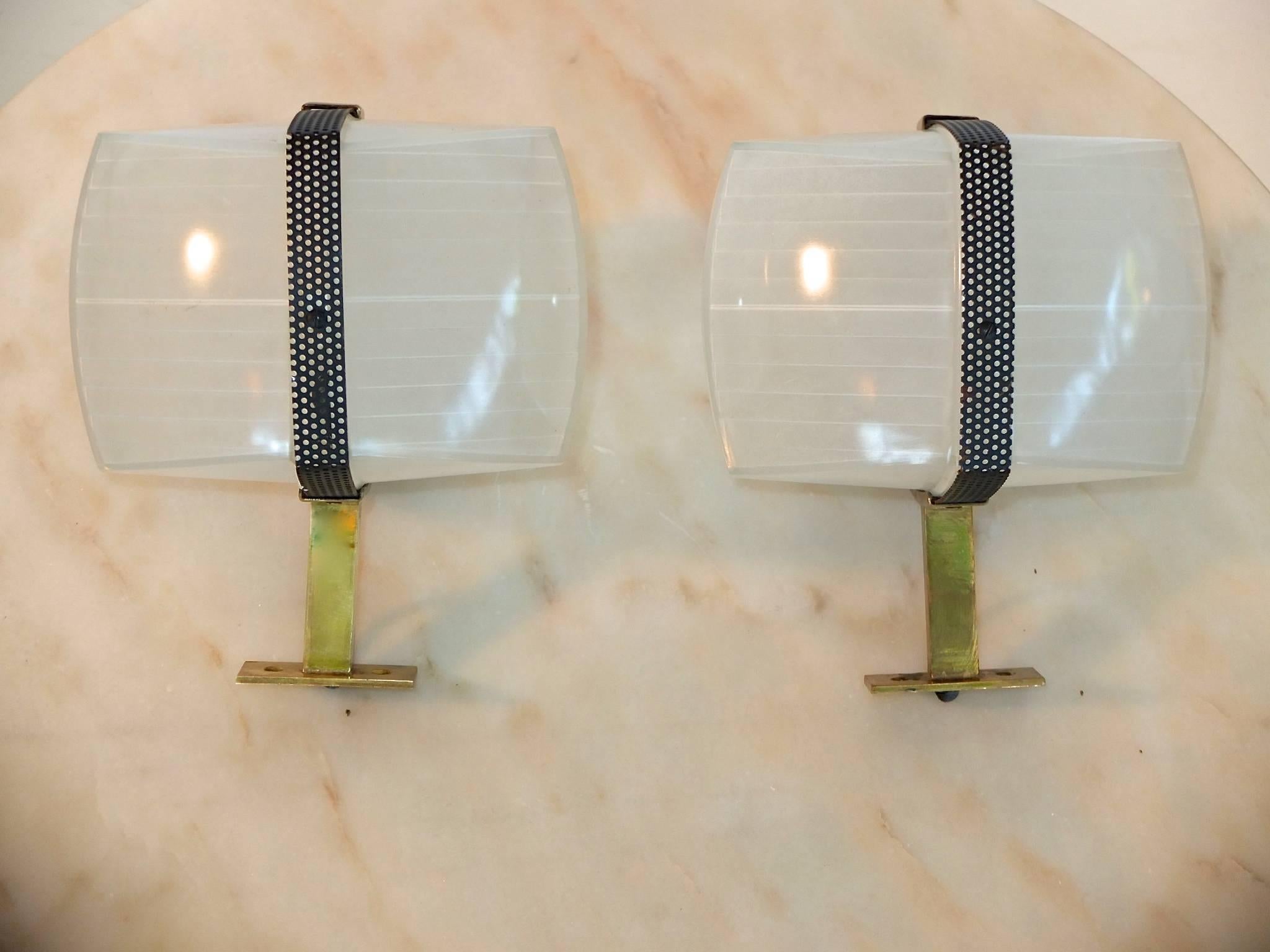 Mid-20th Century Pair of Omicron Sconces by Vico Magistretti for Artemide For Sale
