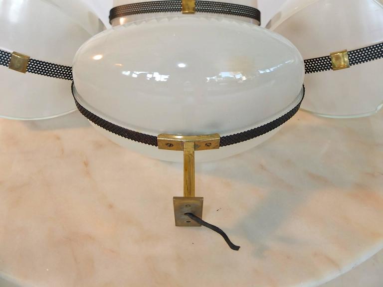 Pair of Glass Lambda WallMounted Lights by Vico Magistretti for