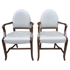 Pair Eugene Schoen Chairs from Club Leviathan 1930 S.S. Leviathan