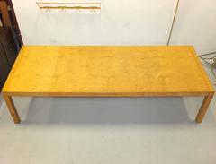 Burl Wood Parsons Dining Table by Widdicomb