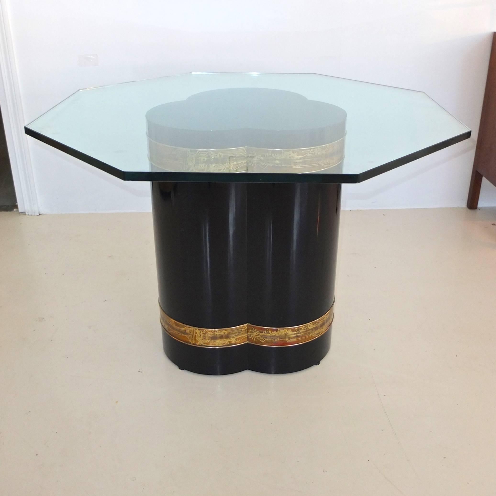 Bernhard Rohne for Mastercraft Trefoil Base Dining Table In Excellent Condition In Hanover, MA