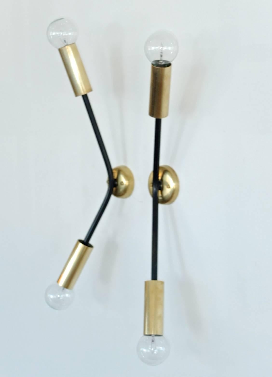 Mid-20th Century Pair of Stilnovo Sconces For Sale