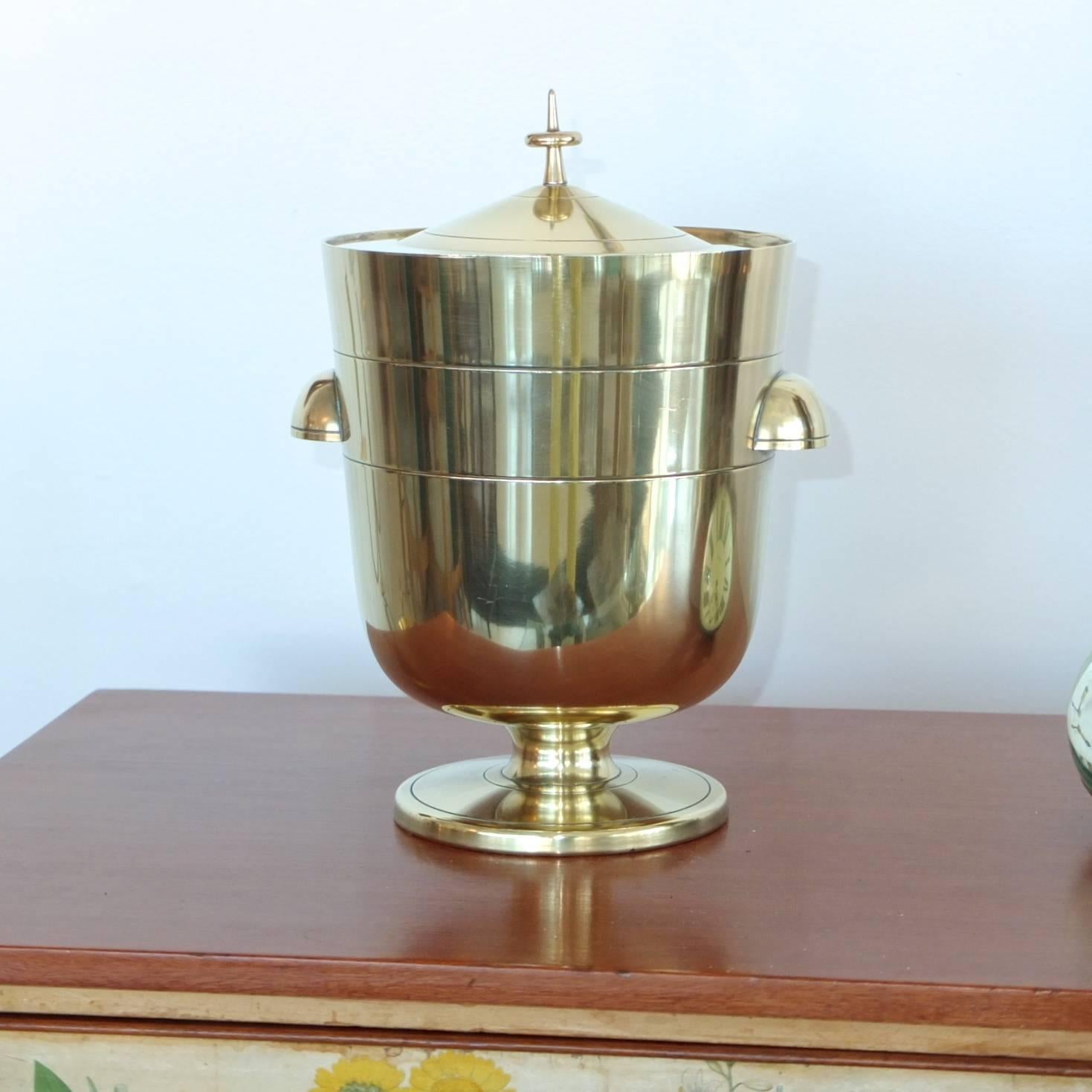 Mid-Century Modern Tommi Parzinger Brass Ice Bucket