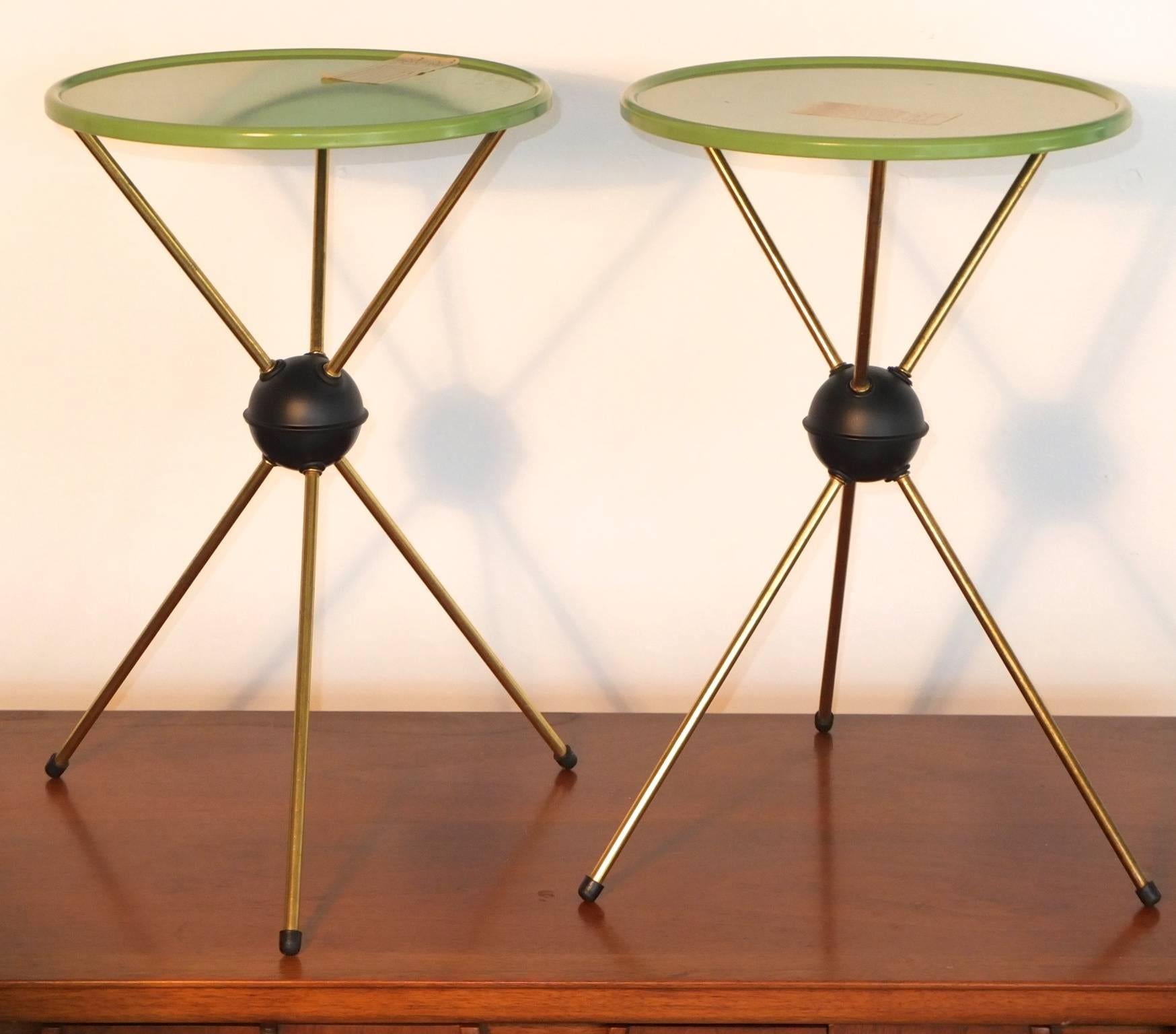 Mid-Century Modern Set of Four Sputnik Tripod Tables
