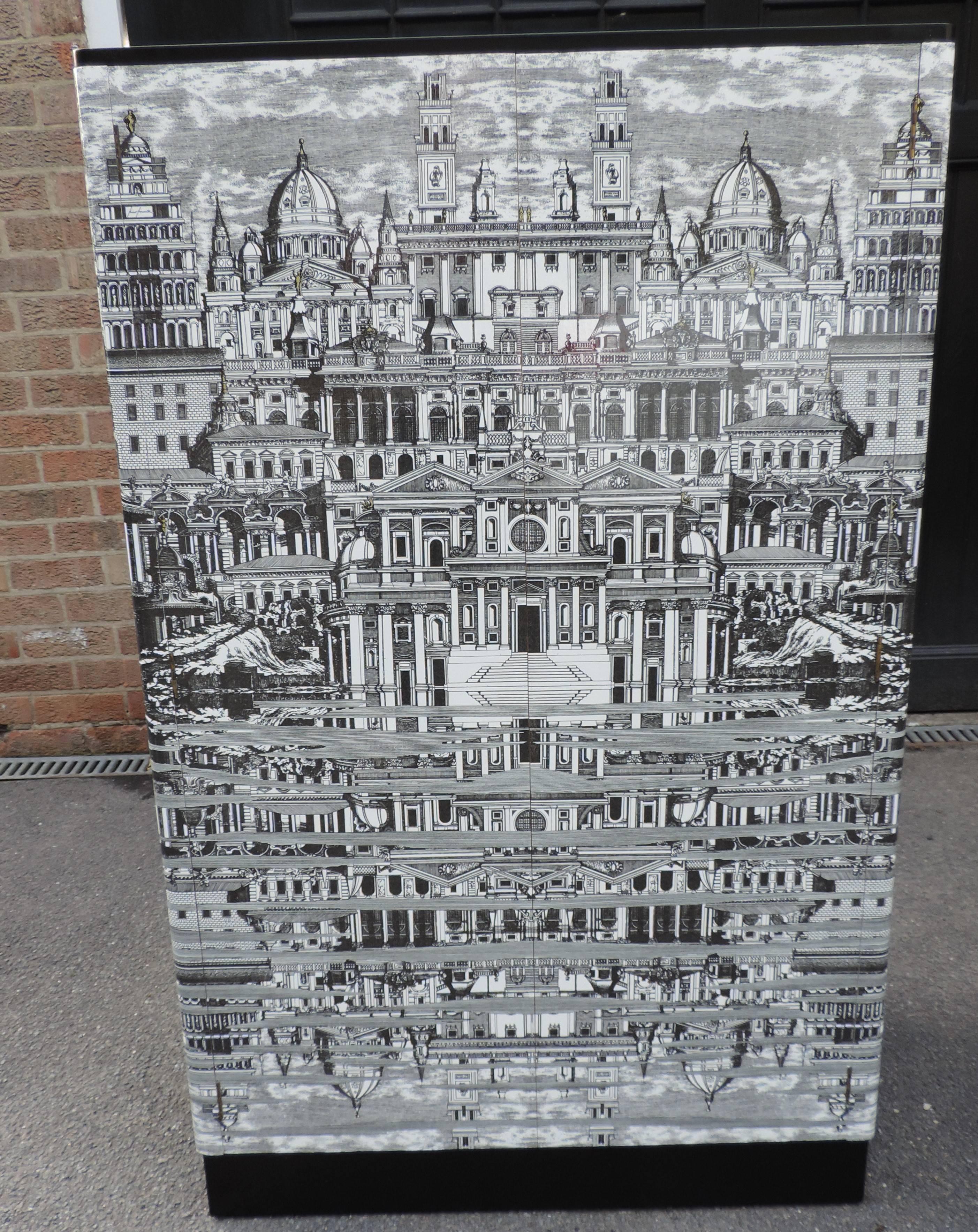 Italian Wardrobe Cabinet Style of Fornasetti 8