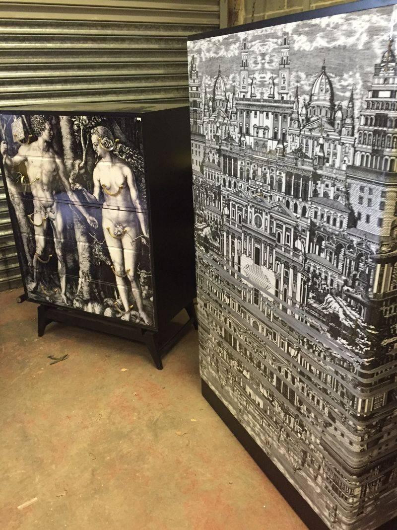 Italian Wardrobe Cabinet Style of Fornasetti 10