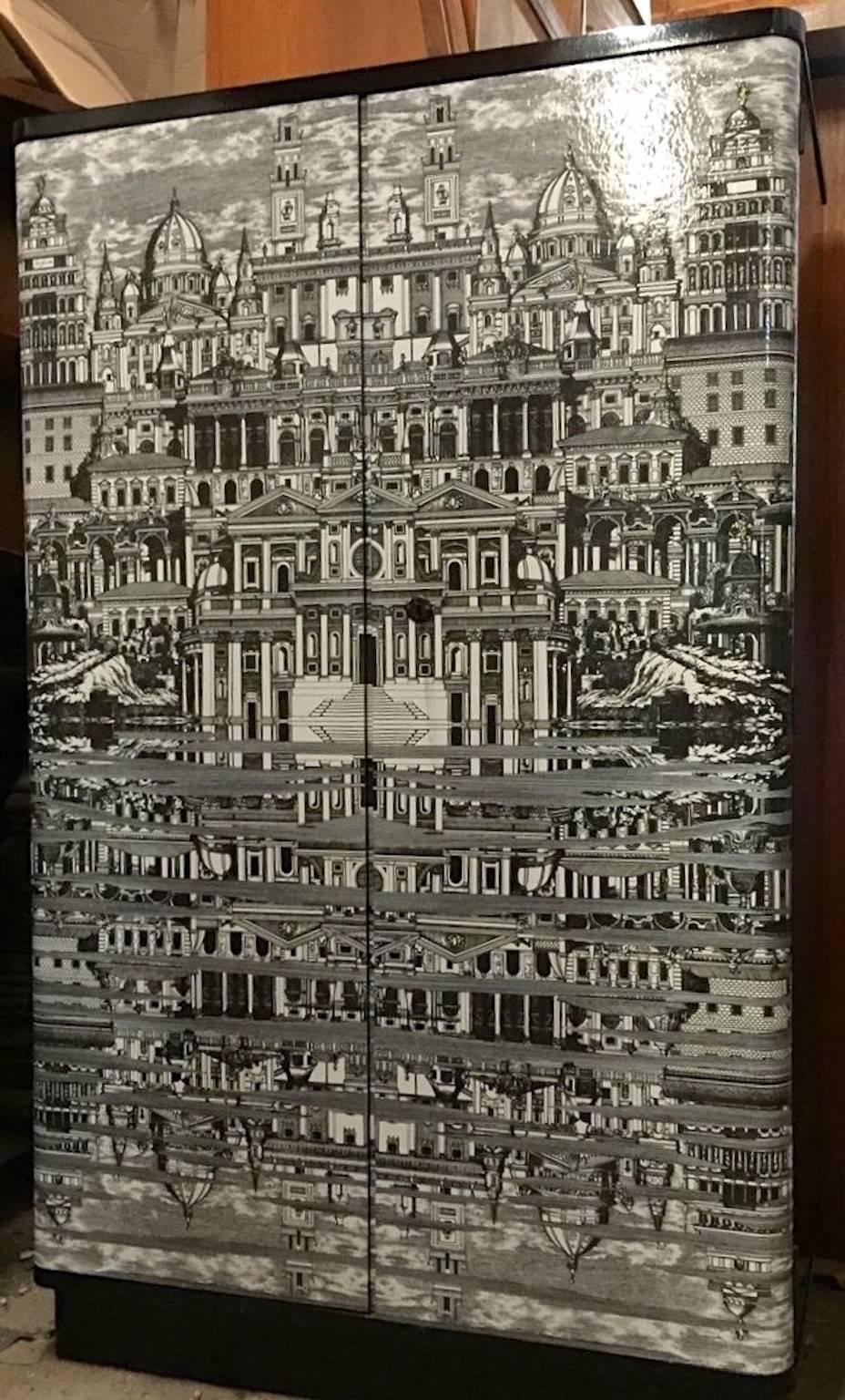 Italian Wardrobe Cabinet Style of Fornasetti 11