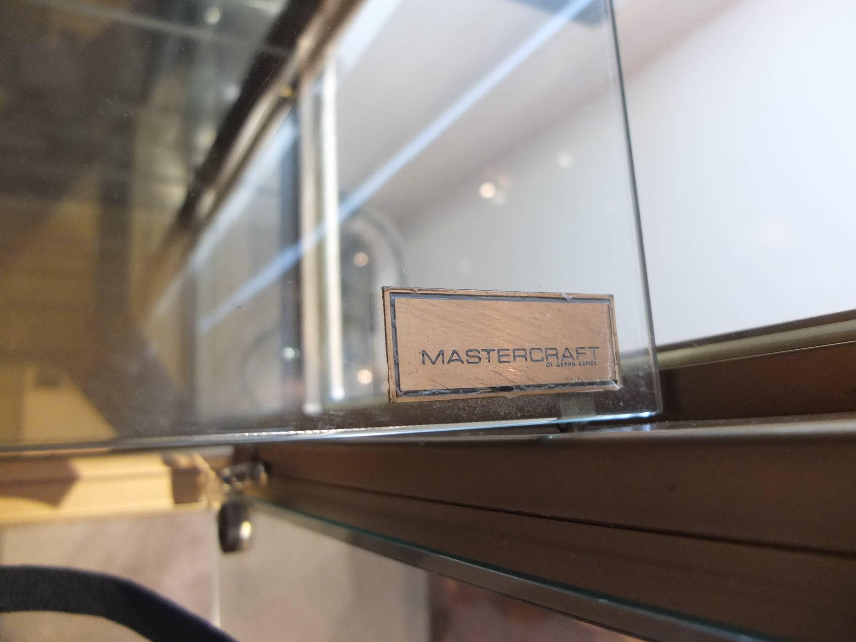 American Mastercraft Brass Vitrine For Sale