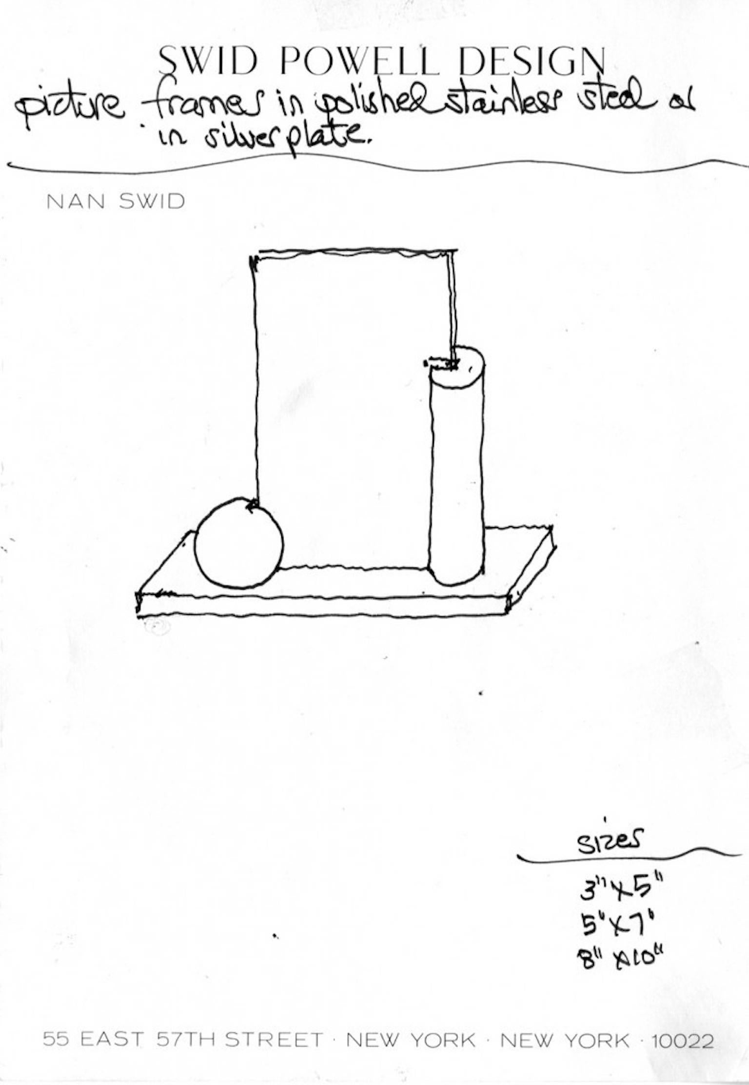 Italian Richard Meier for Swid Powell Silver Plate Photo Frame