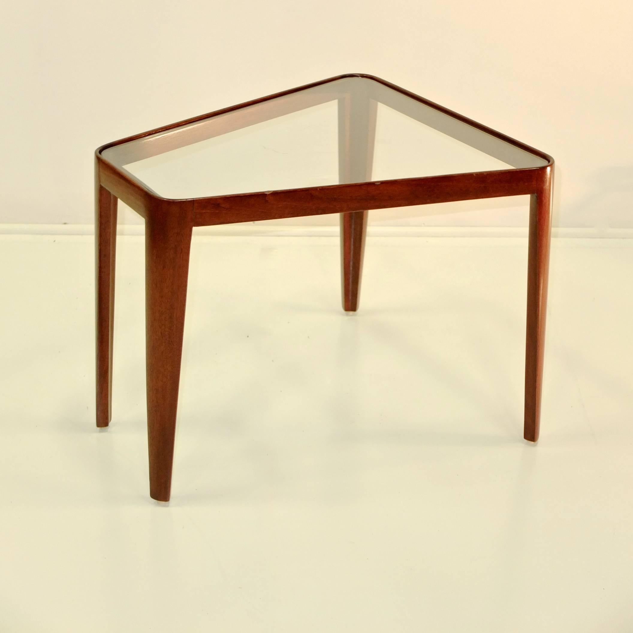 trapezoid side table