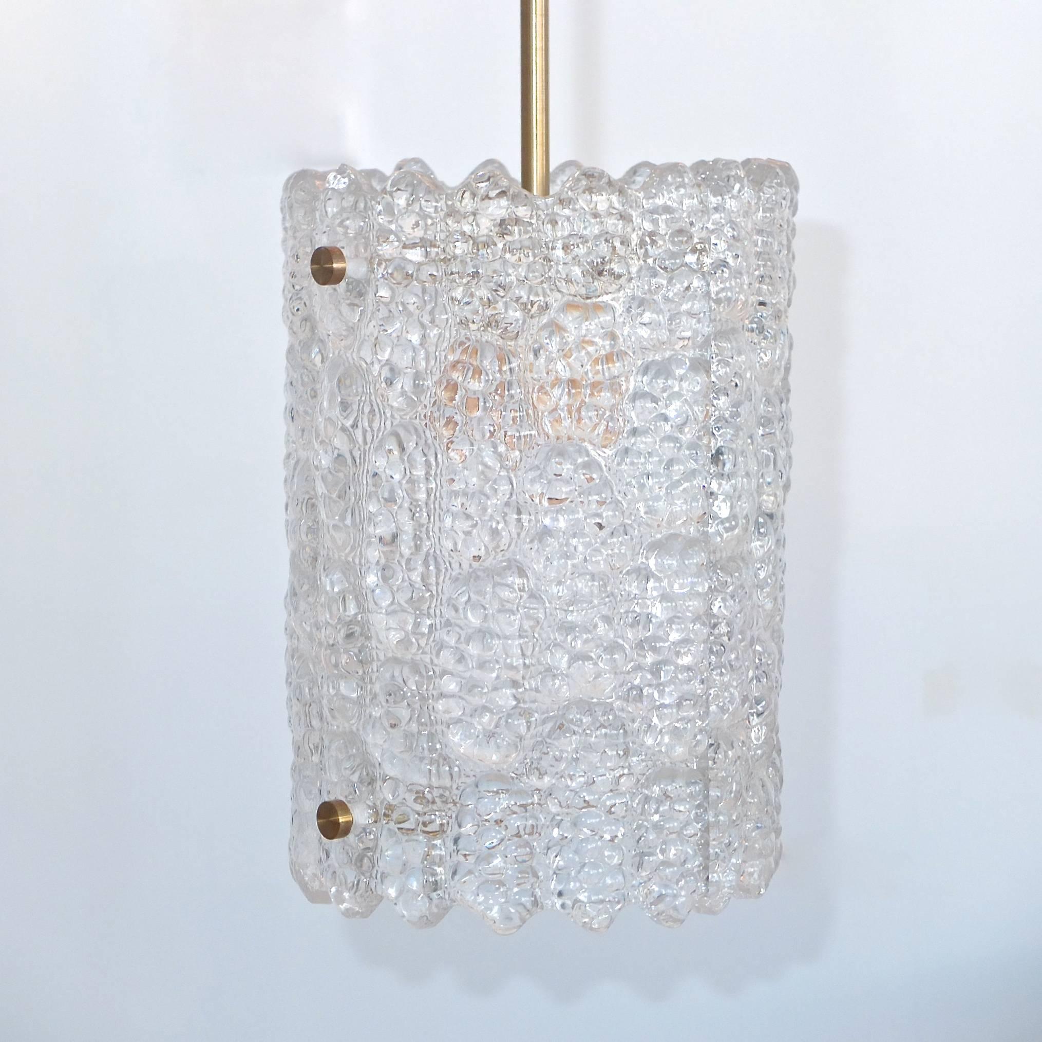Carl Fagerlund for Orrefors Sweden Crystal Pendant In Excellent Condition For Sale In Hanover, MA