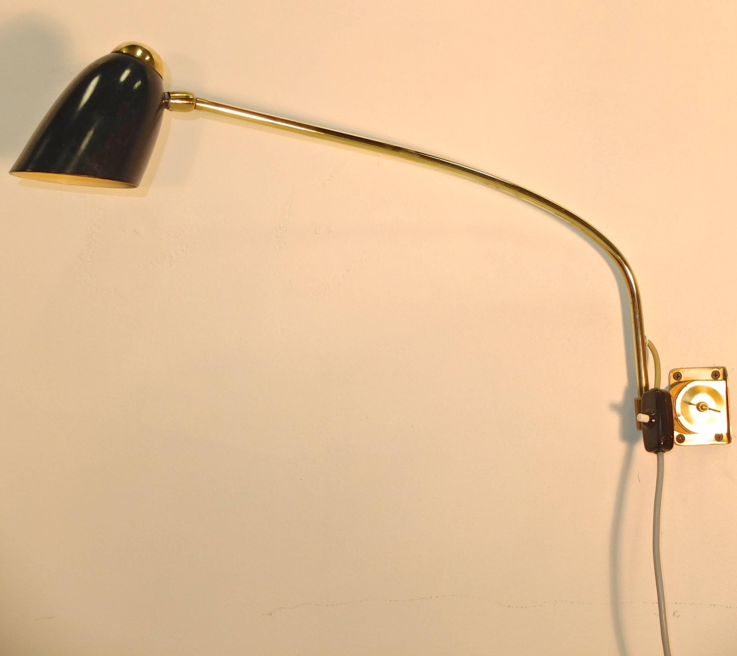 1950s, Austrian Swing Arm Articulating Wall Lamp For Sale 4