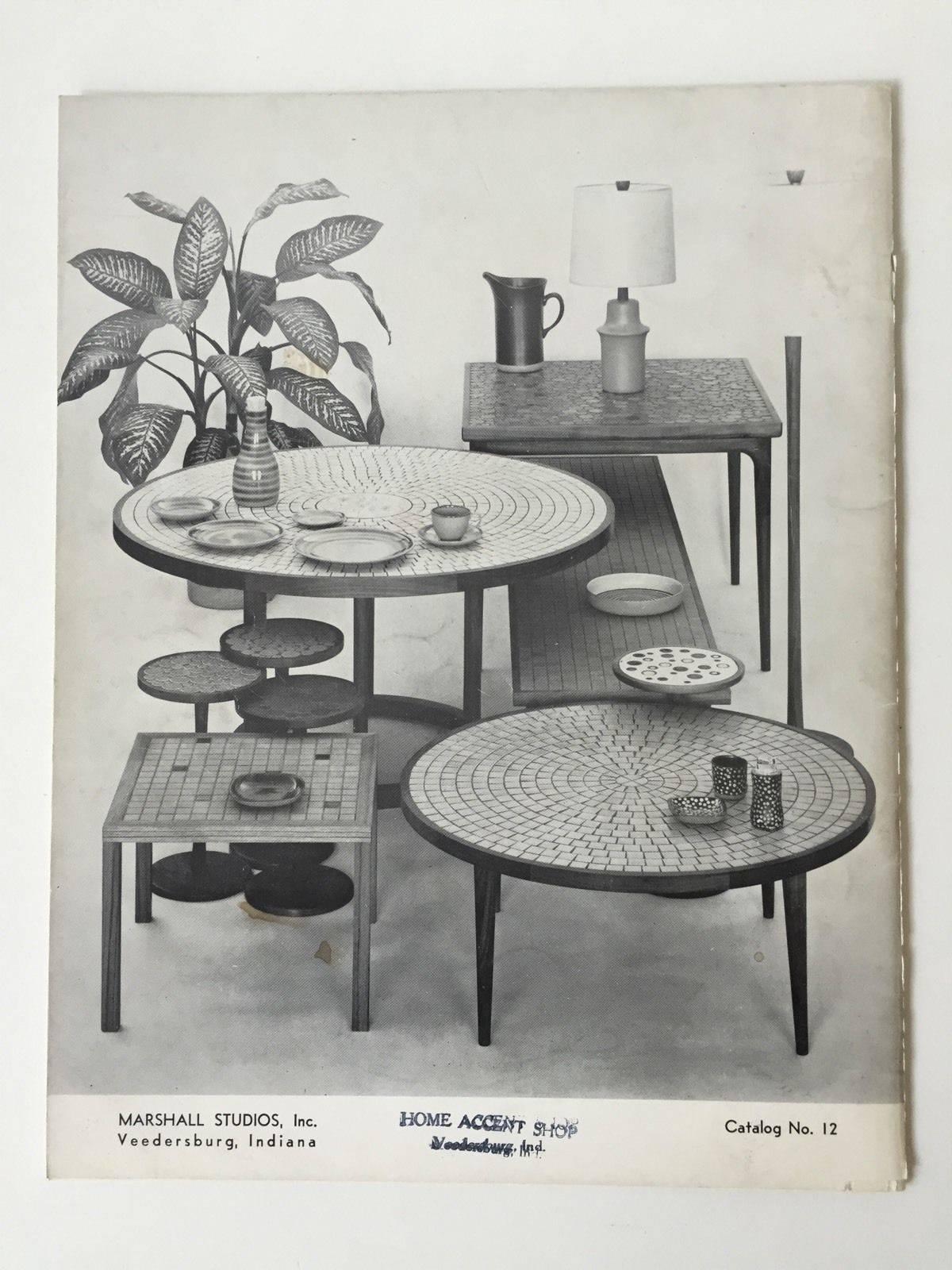 Ceramic Pebble Tile Top Dining Table by Gordon Martz 2