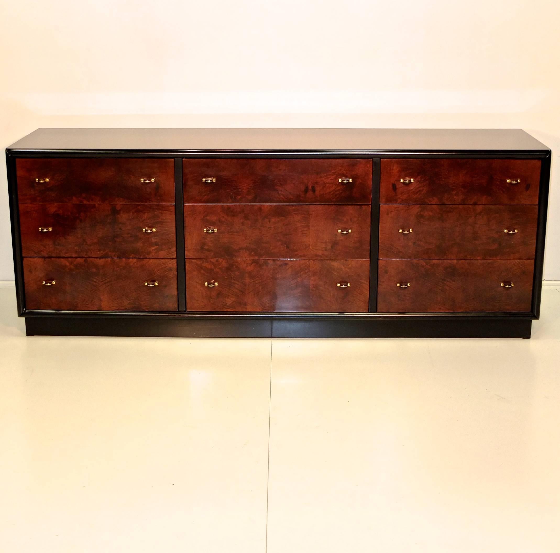 Nine-drawer long dresser by Henredon from their 